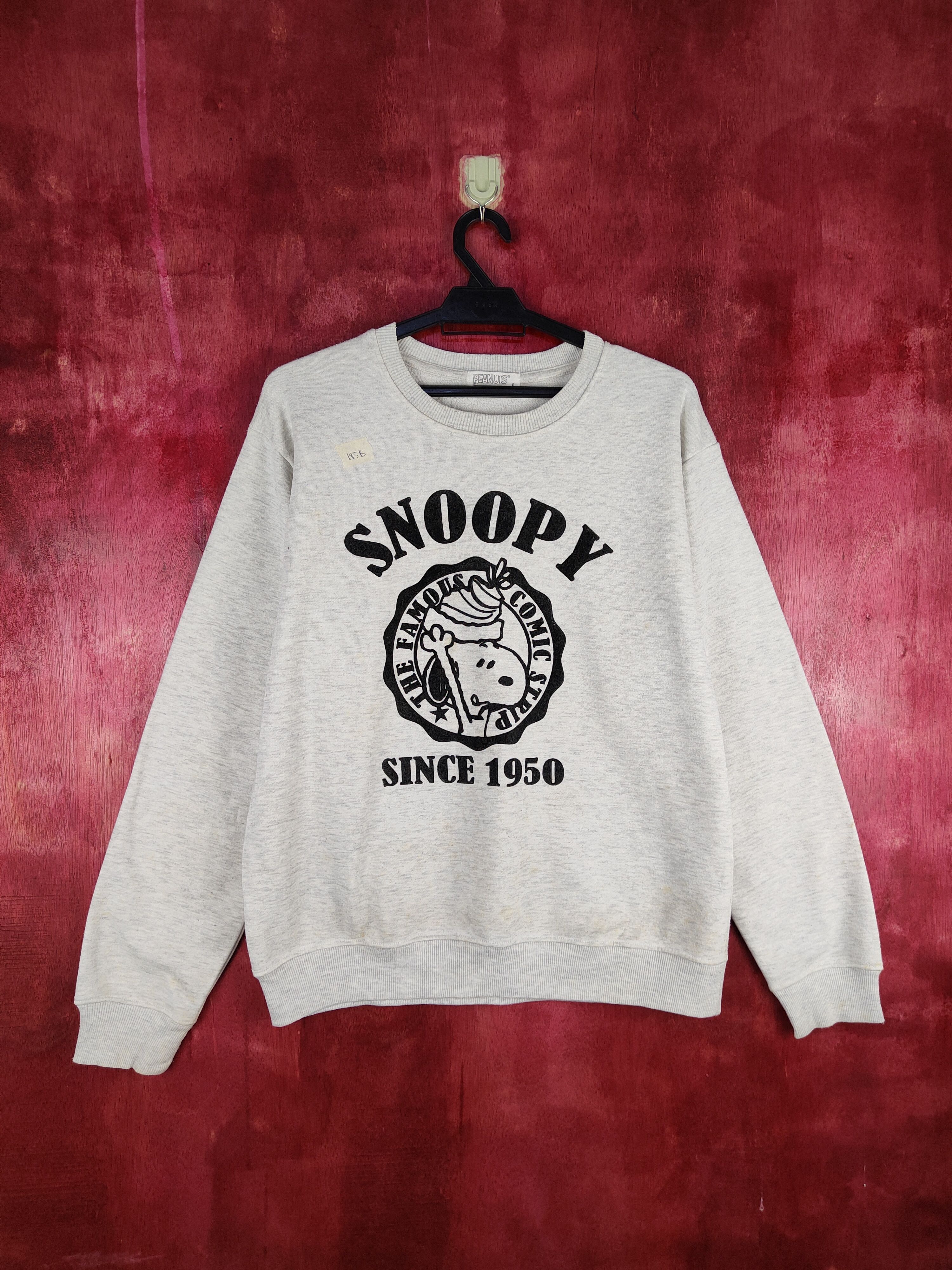 Japanese Brand Peanuts Gray/White Snoopy Sweatshirt #185B Size L / US 10 / IT 46 - 1 Thumbnail