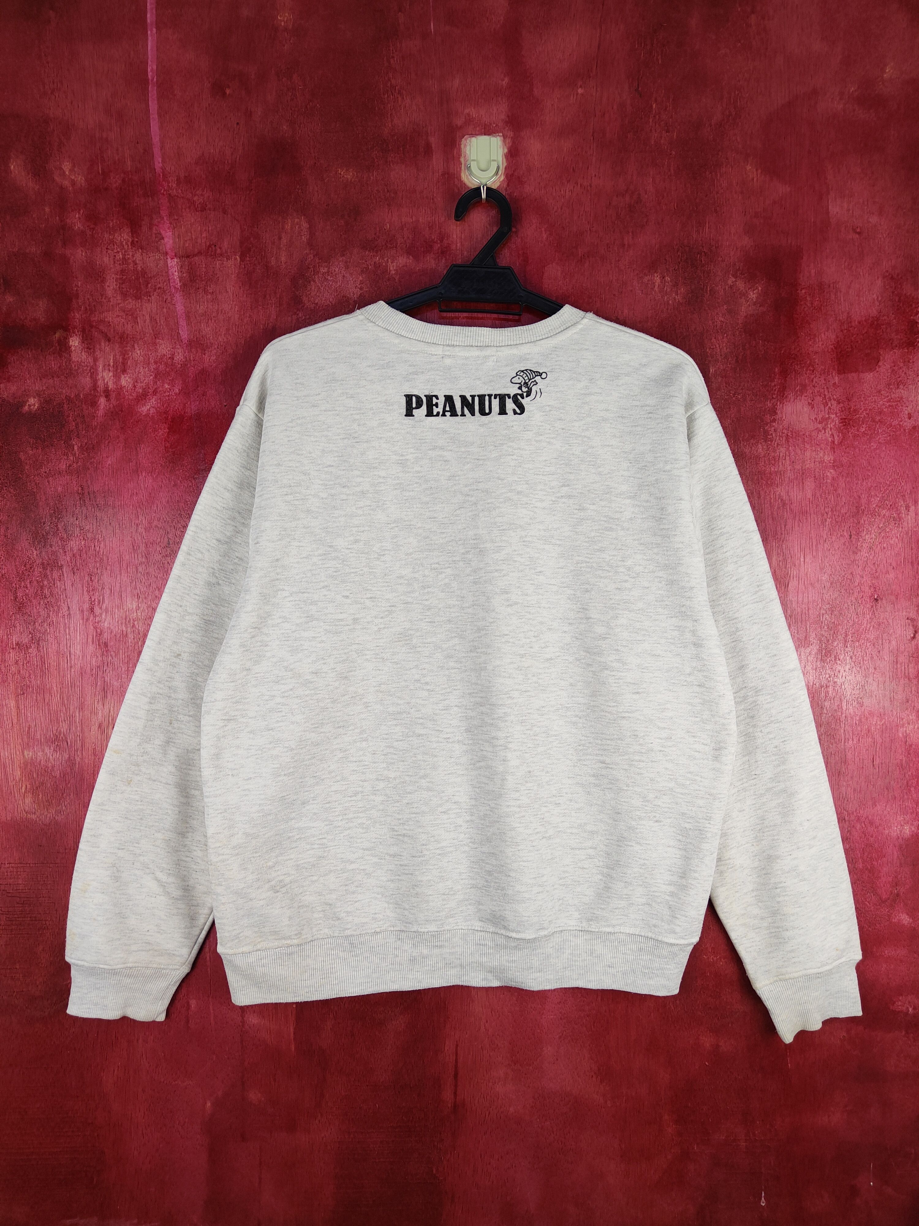 Japanese Brand Peanuts Gray/White Snoopy Sweatshirt #185B Size L / US 10 / IT 46 - 8 Thumbnail