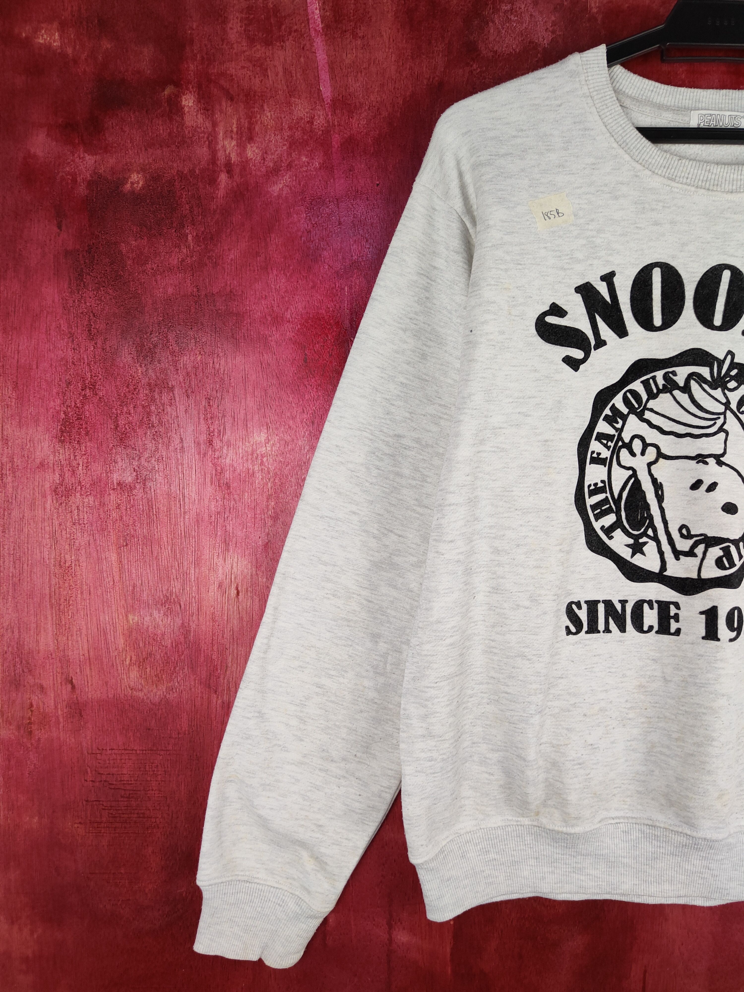 Japanese Brand Peanuts Gray/White Snoopy Sweatshirt #185B Size L / US 10 / IT 46 - 4 Thumbnail