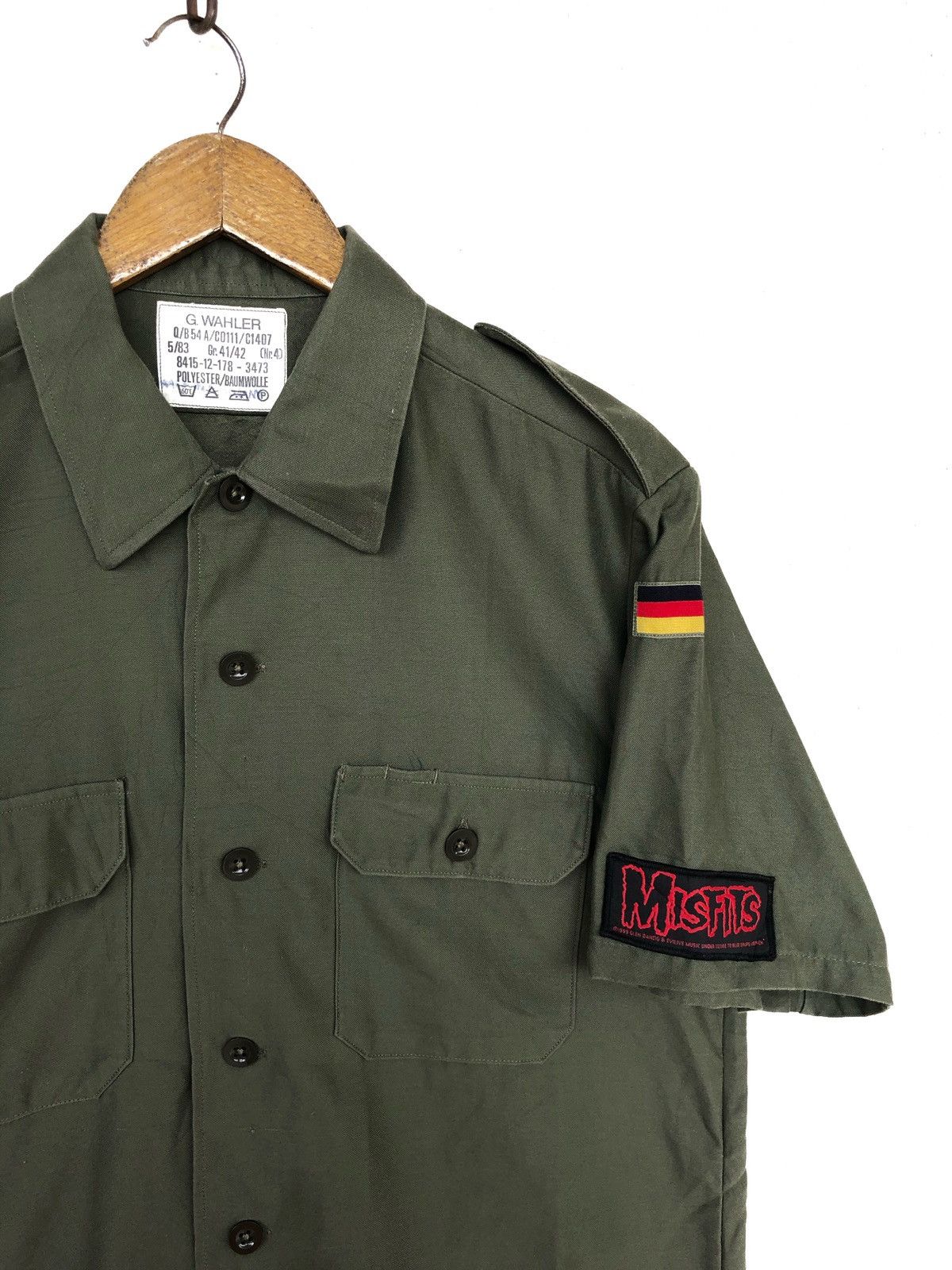 Misfits SUPER RARE‼️80s 🇩🇪 x Misfits Oi! Patches Military Shirt Size US L / EU 52-54 / 3 - 2 Thumbnail