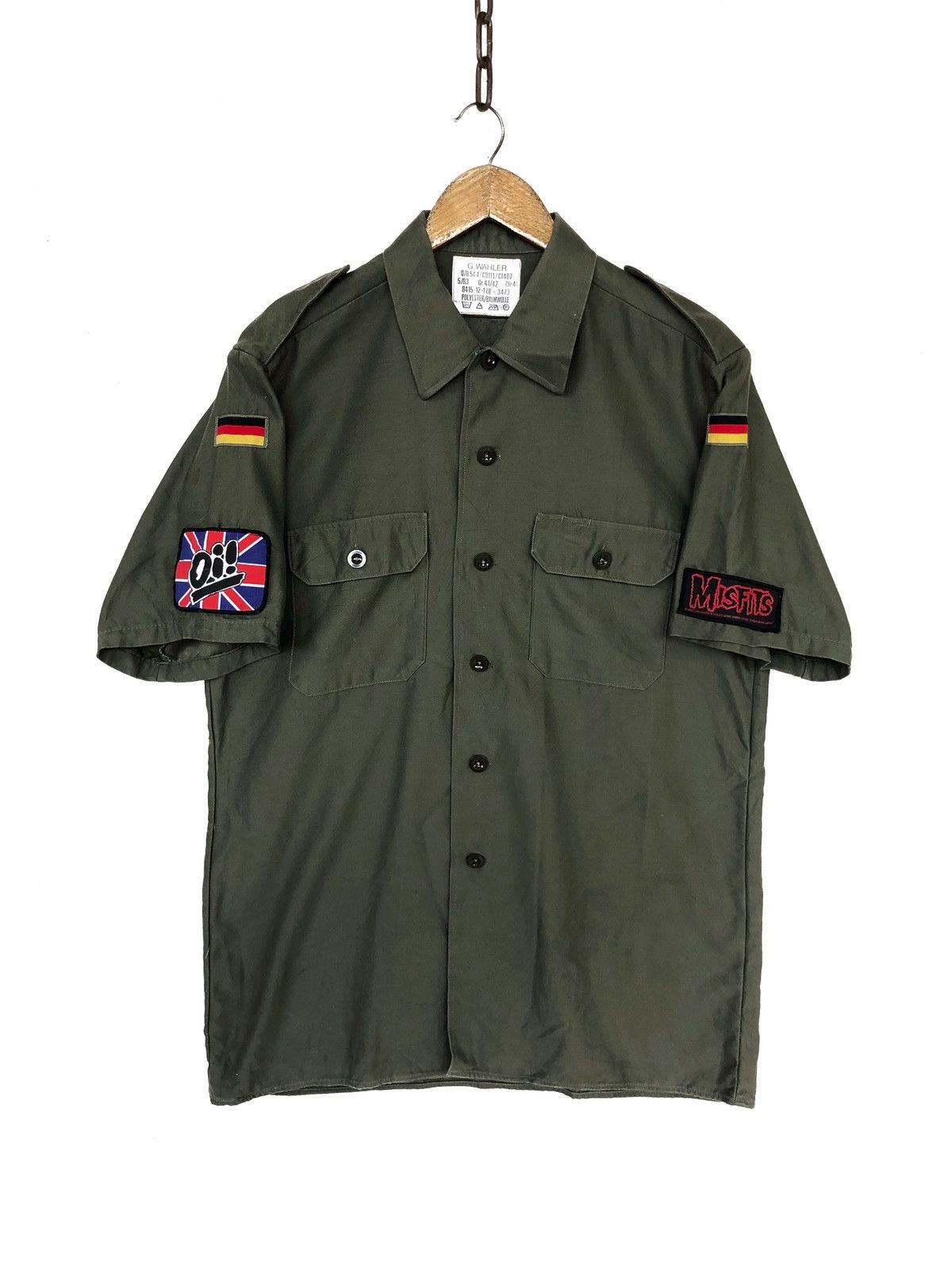 Misfits SUPER RARE‼️80s 🇩🇪 x Misfits Oi! Patches Military Shirt Size US L / EU 52-54 / 3 - 1 Thumbnail