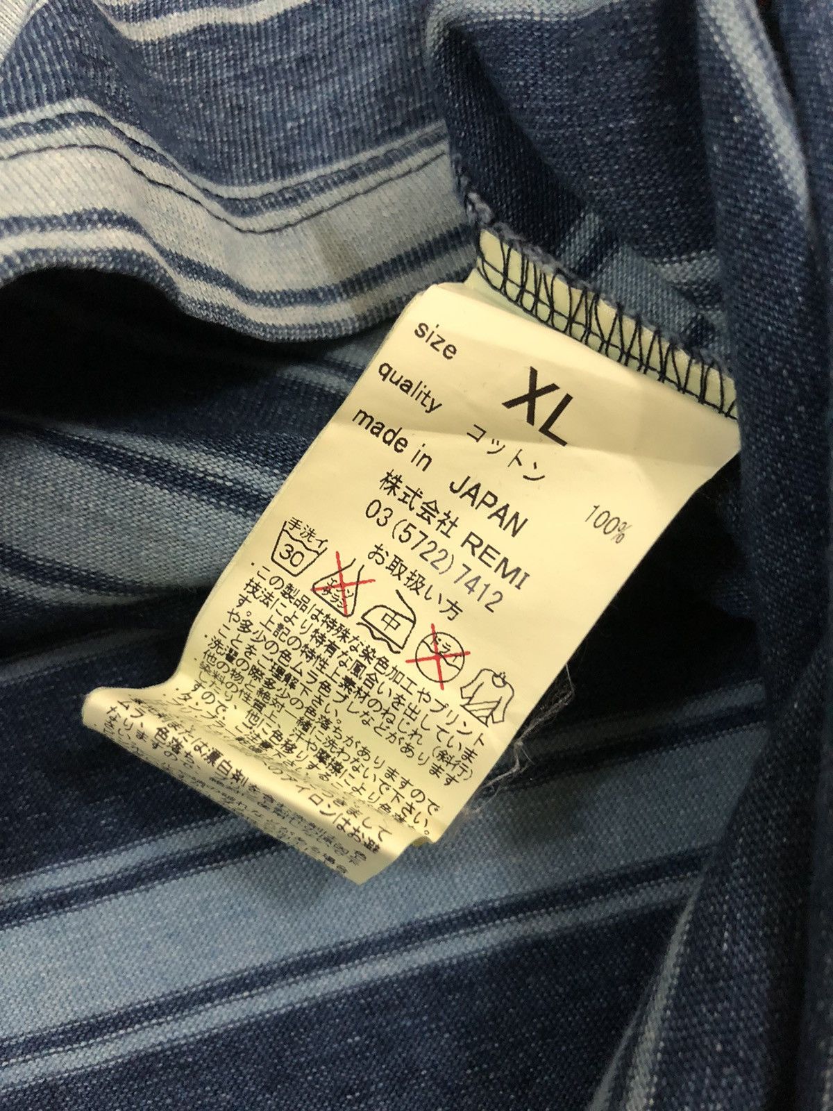Remi Relief Remi Relief Indigo Rockabilly Single Pocket Shirt Size US L / EU 52-54 / 3 - 6 Thumbnail