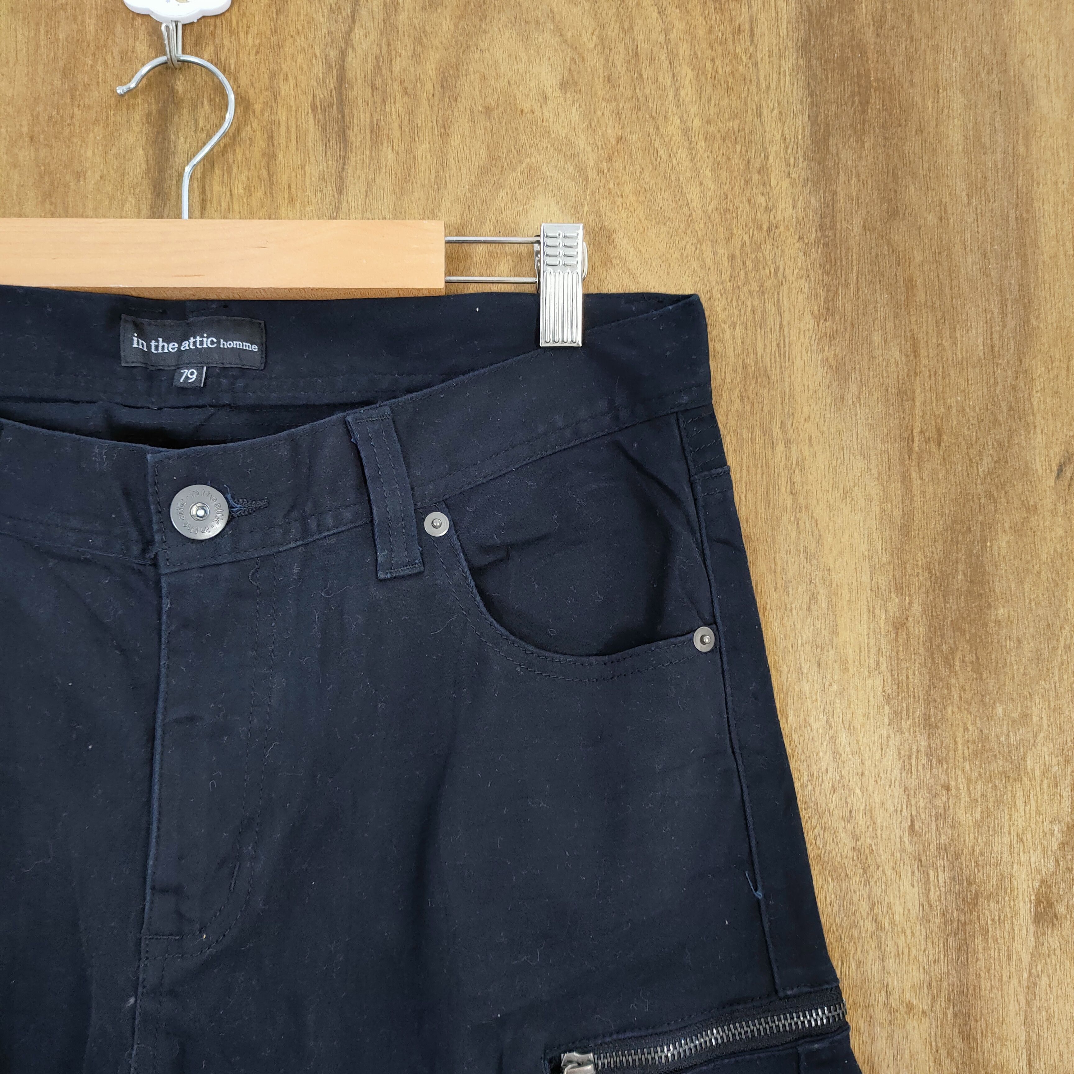 In The Attic VINTAGE IN THE ATTIC BLACK CARGO PANTS Size US 32 / EU 48 - 6 Thumbnail