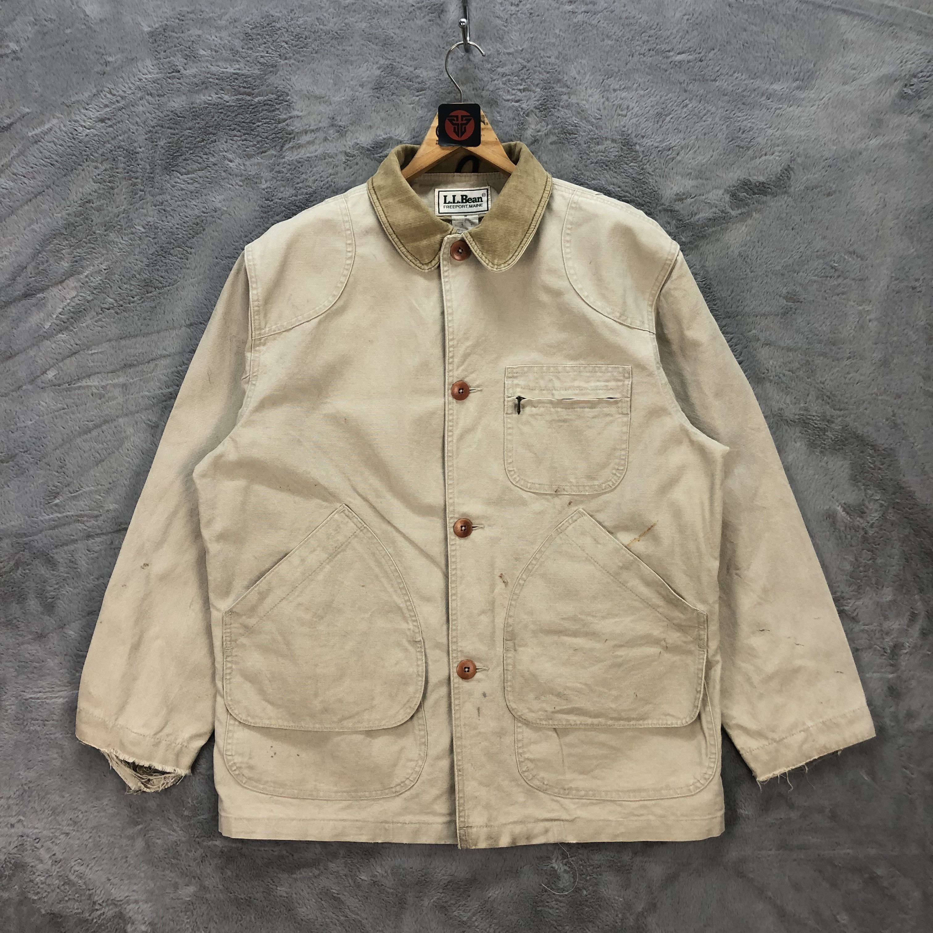 L.L. Bean Vintage Distress Trashed L.L. Bean Chore Jacket #6276-58 Size US M / EU 48-50 / 2 - 1 Thumbnail