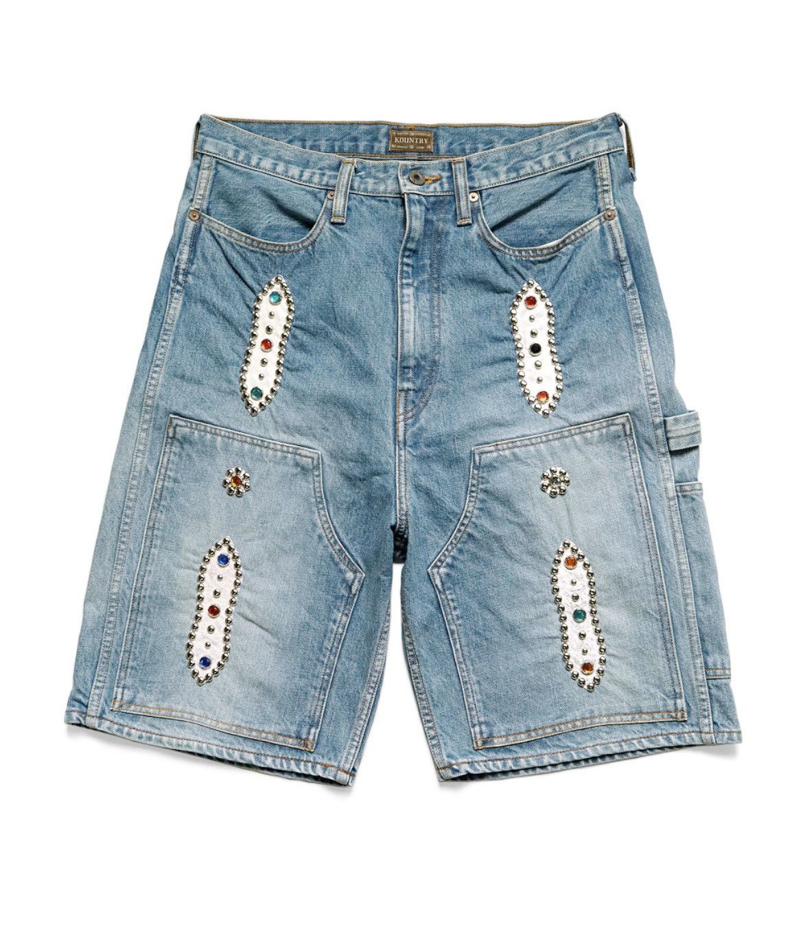 Kapital 10oz White Denim Shorts (Hütteri Make) Pants