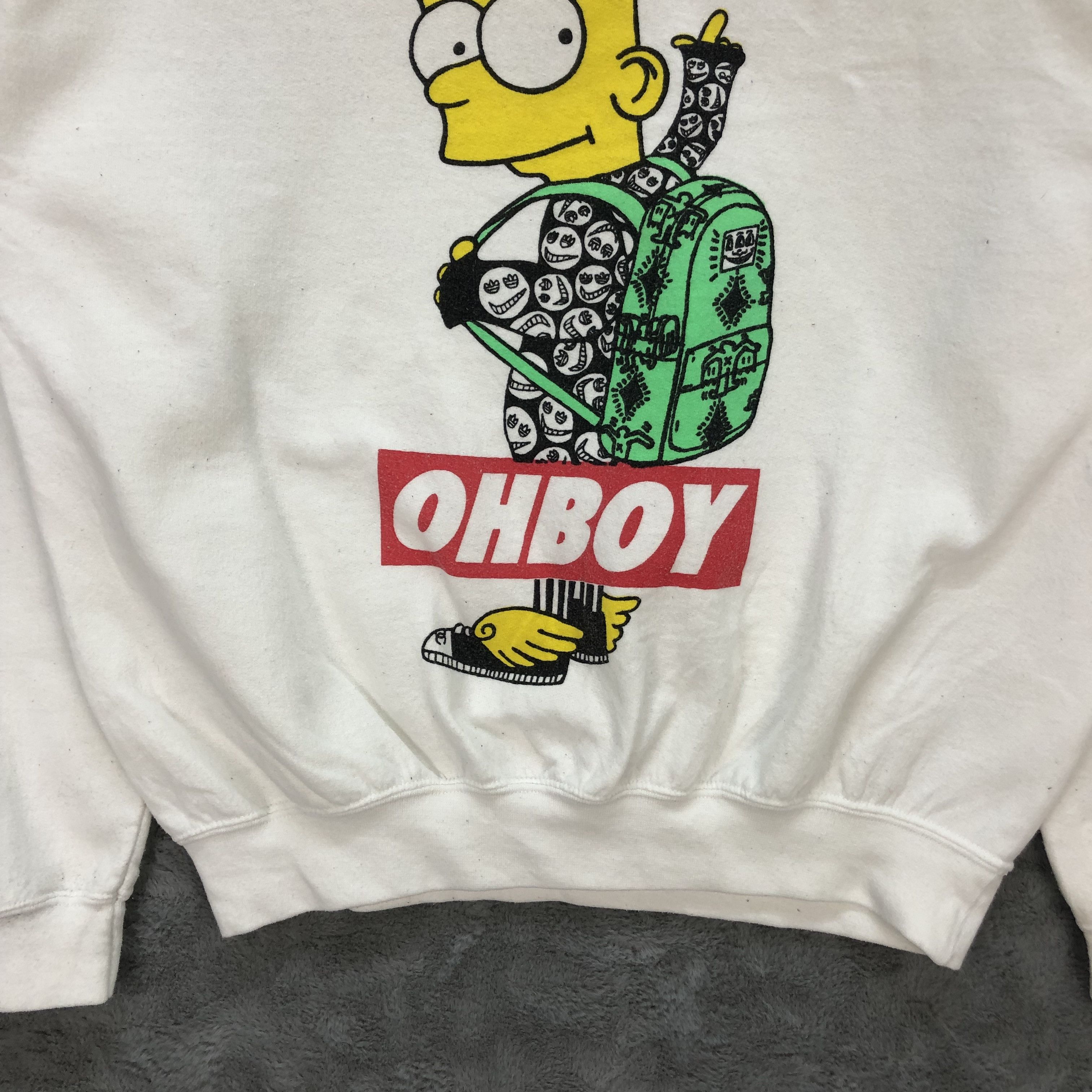 The Simpsons RARE Y2K Bart Simpson Streetwear Fashion Sweatshirt #6280-58 Size US M / EU 48-50 / 2 - 4 Thumbnail
