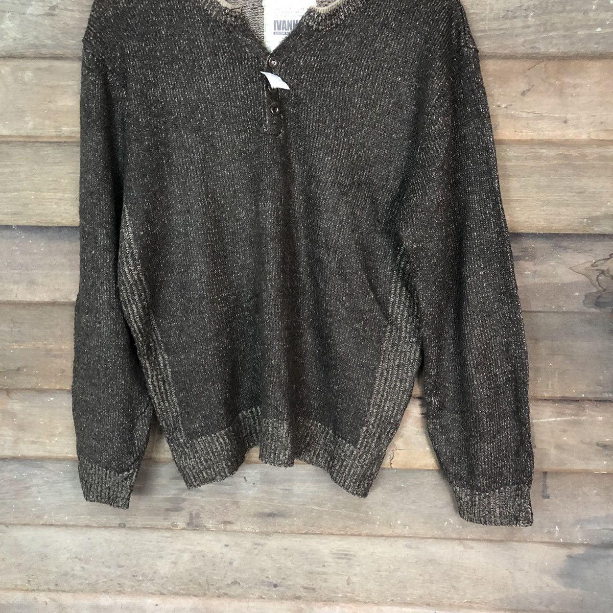 Homespun Knitwear × Japanese Brand × Vintage Ivan Hoe Dark Brown Knitwear sweatshirt #5533 Size L / US 10 / IT 46 - 3 Thumbnail