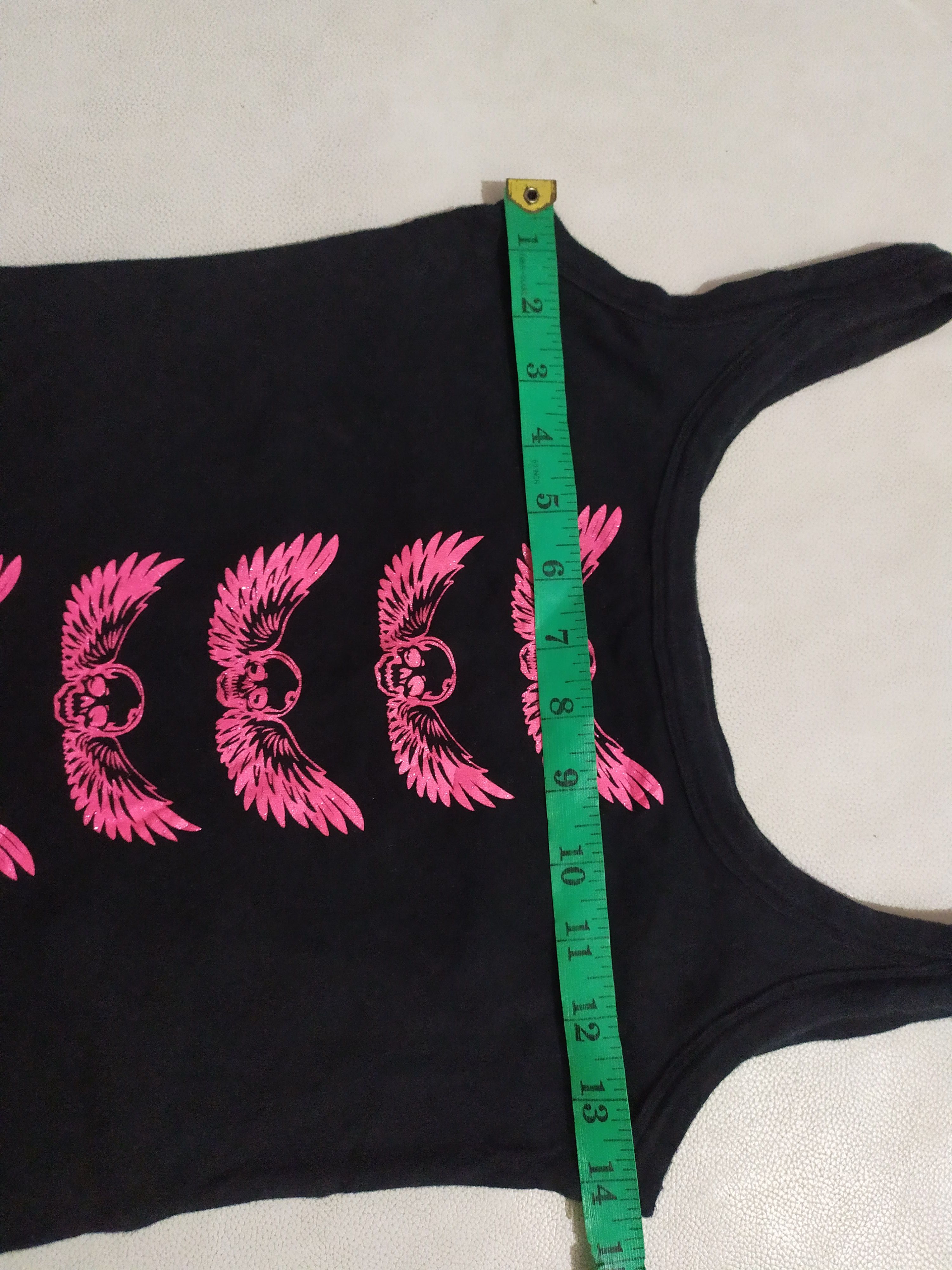 Japanese Brand 🔥Punk Skull and Angel Wings Design Sleeveless Stretch Size S / US 4 / IT 40 - 6 Thumbnail