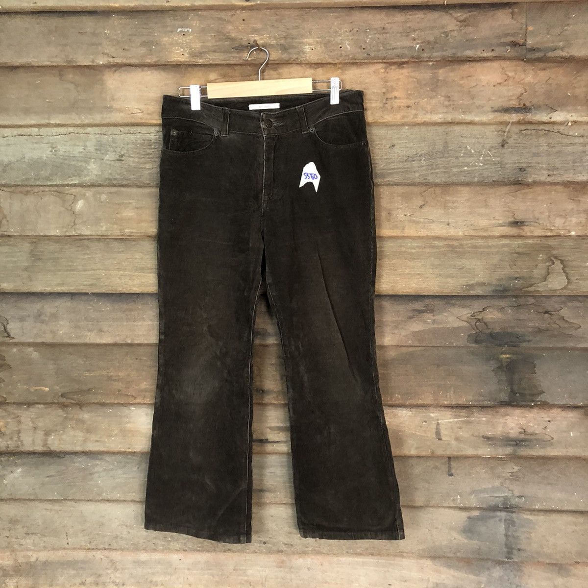 image of Corduroi Club L& Beautiful Dark Brown Corduroy Casual Pants 5580, Women's (Size 28)