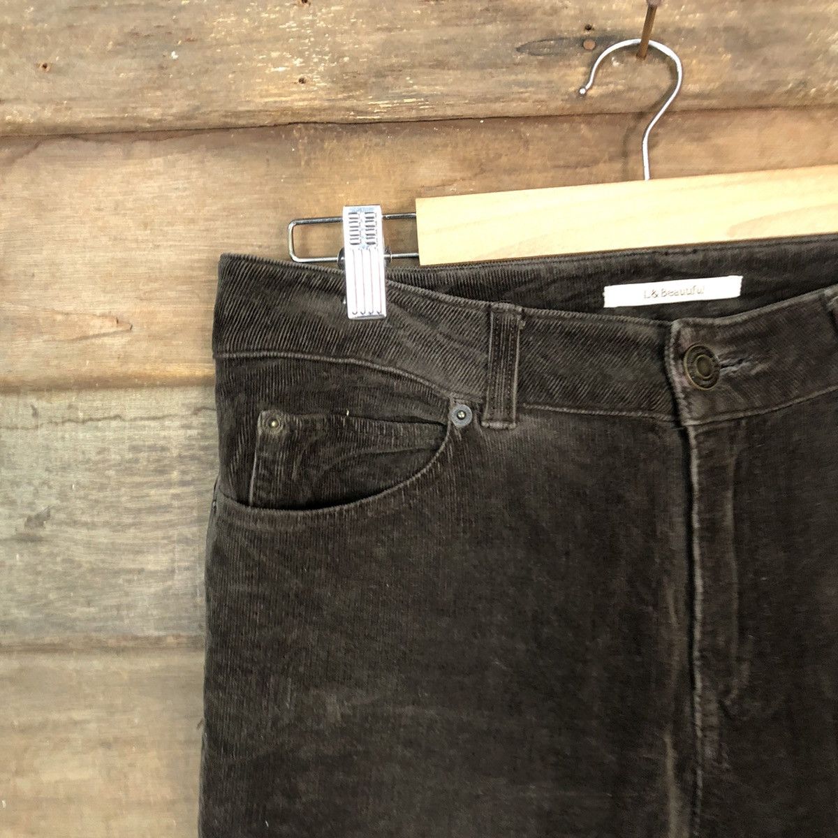 Japanese Brand L& Beautiful Dark Brown Corduroy Casual Pants #5580 Size 28" / US 6 / IT 42 - 4 Thumbnail