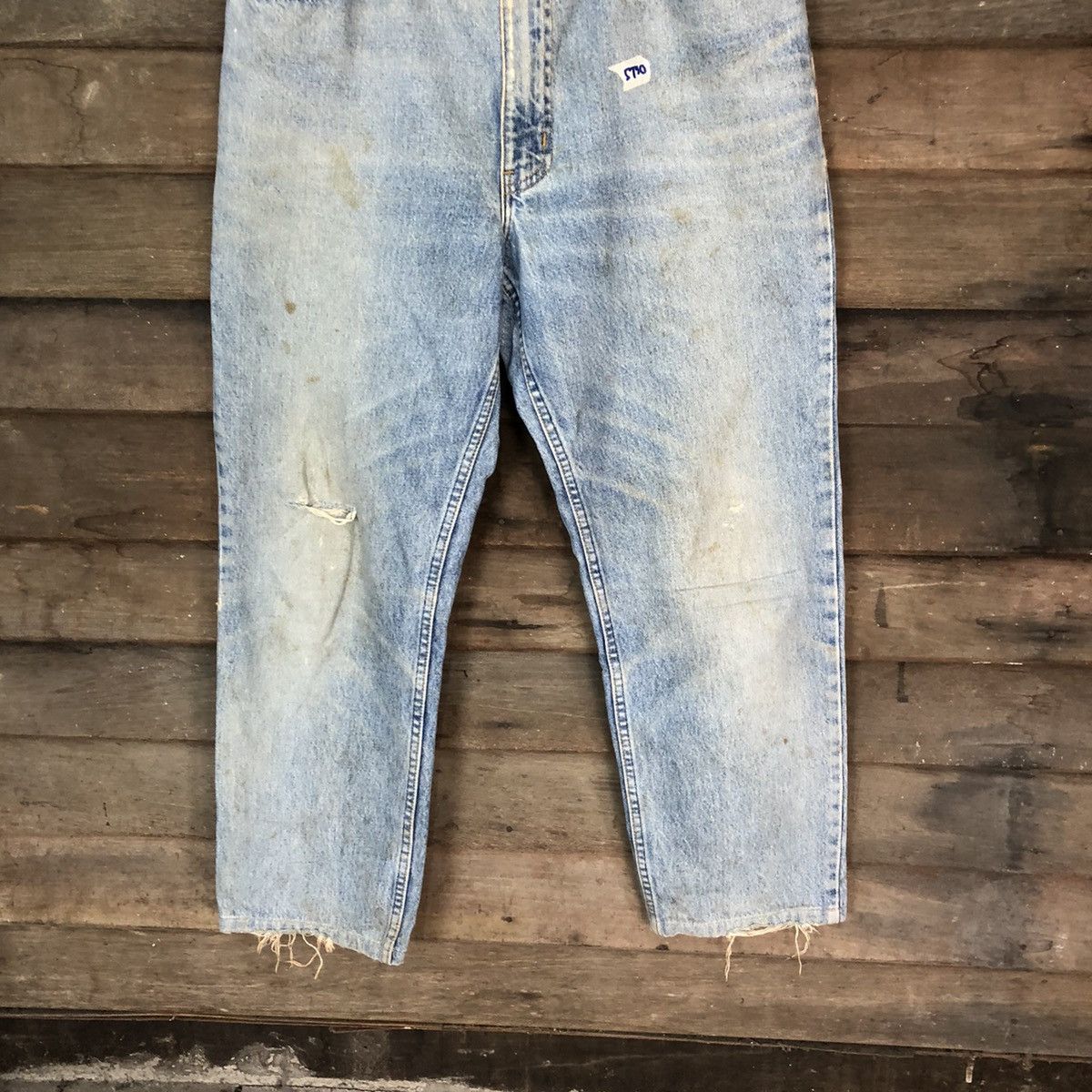 Edwin Edwin U.S.A blue vintage Distressed Denim Pants #5730 Size US 33 - 3 Thumbnail