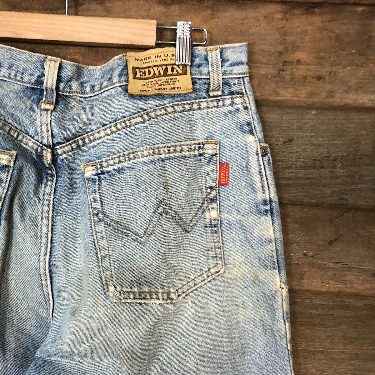 Edwin Edwin U.S.A blue vintage Distressed Denim Pants #5730 Size US 33 - 13 Thumbnail