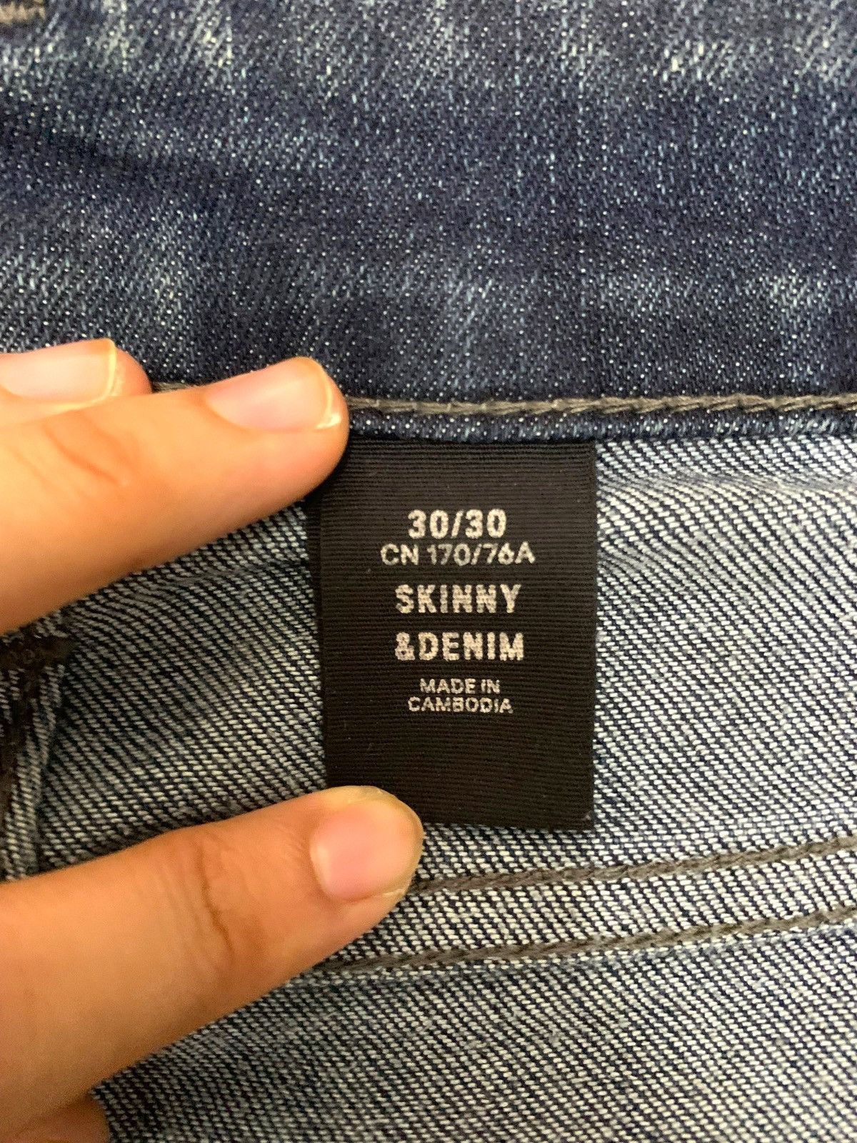 H&M × Marni VINTAGE Distressed Skinny Dark Blue Size US 30 / EU 46 - 7 Thumbnail