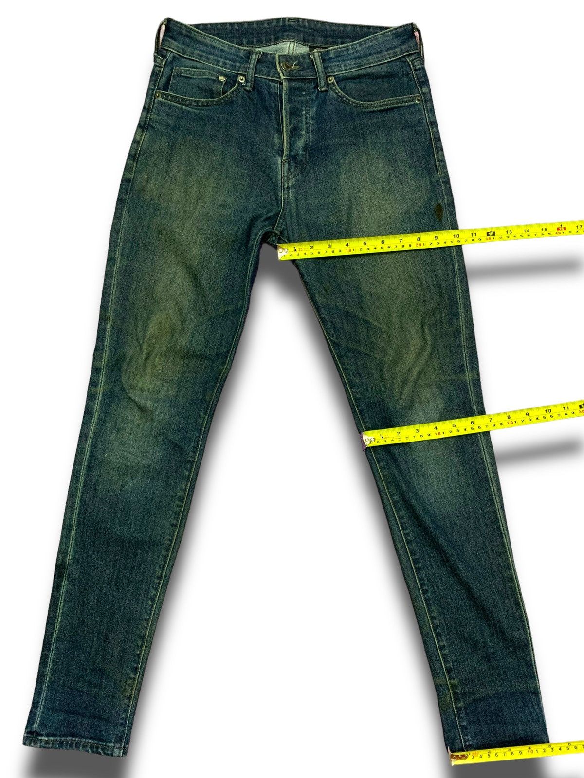 H&M × Marni VINTAGE Distressed Skinny Dark Blue Size US 30 / EU 46 - 13 Thumbnail