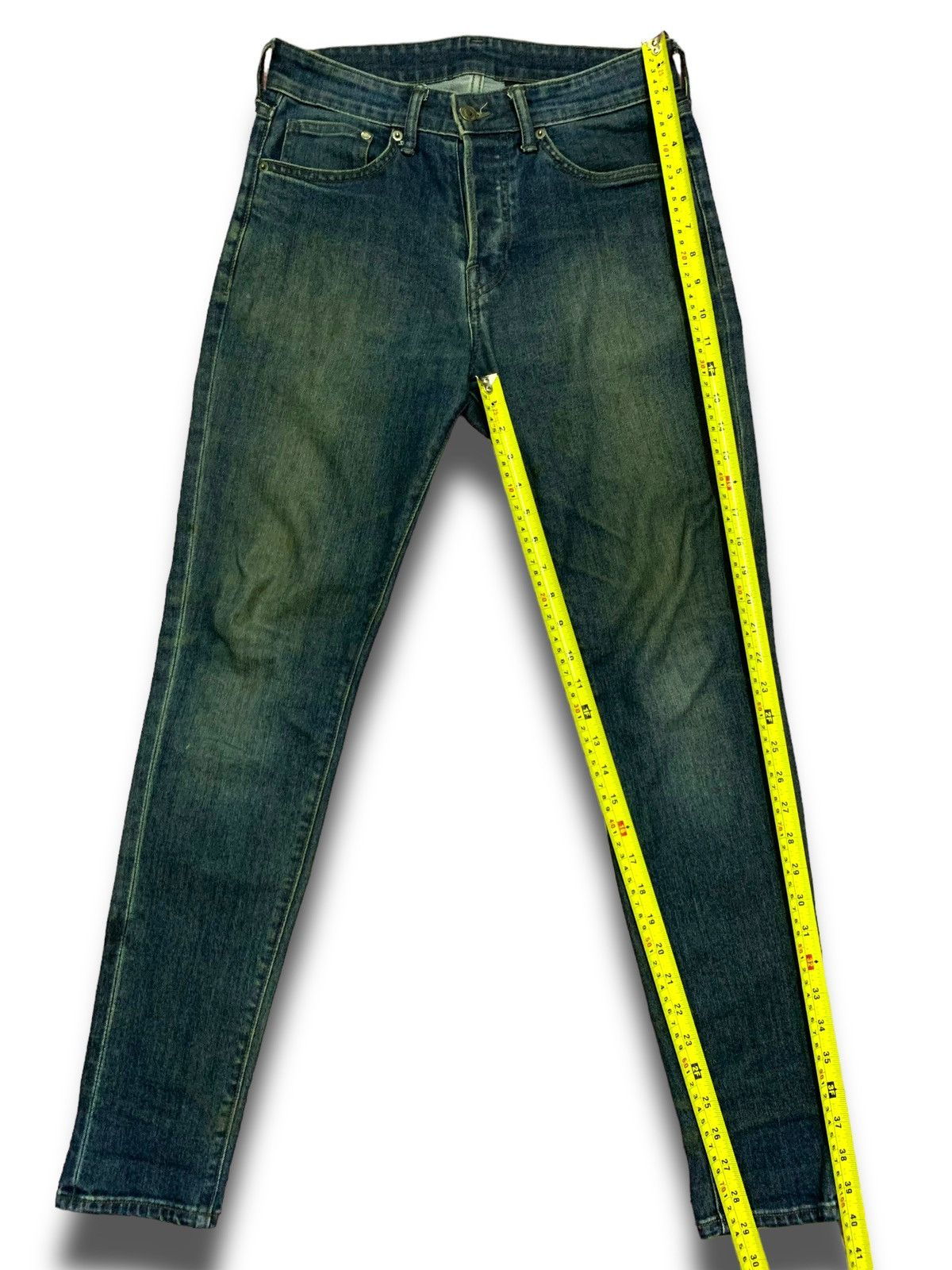 H&M × Marni VINTAGE Distressed Skinny Dark Blue Size US 30 / EU 46 - 11 Thumbnail