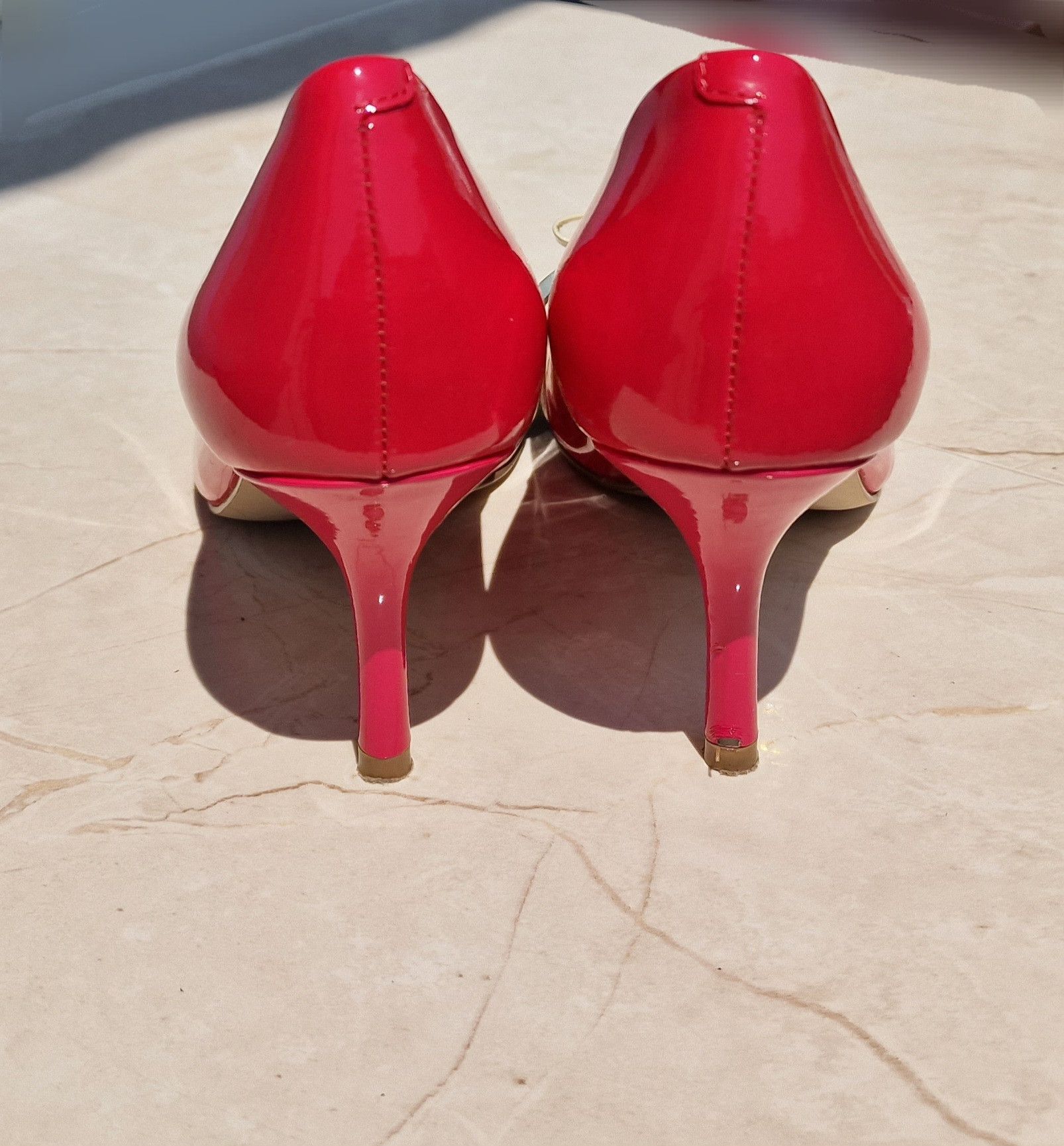 Guess GUESS pink fuchsia patent leather stiletto heels 38 7,5 Size US 8 / IT 38 - 6 Thumbnail