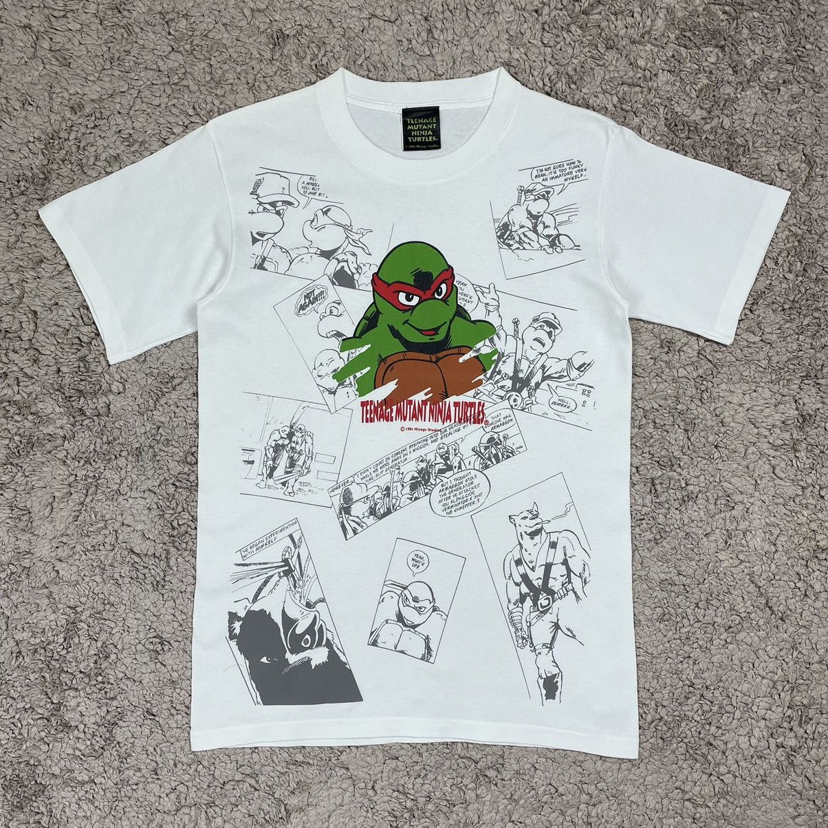 image of Made In USA x Marvel Comics Vintage Teenage Mutant Ninja Turtles T-Shirt in White (Size Medium)