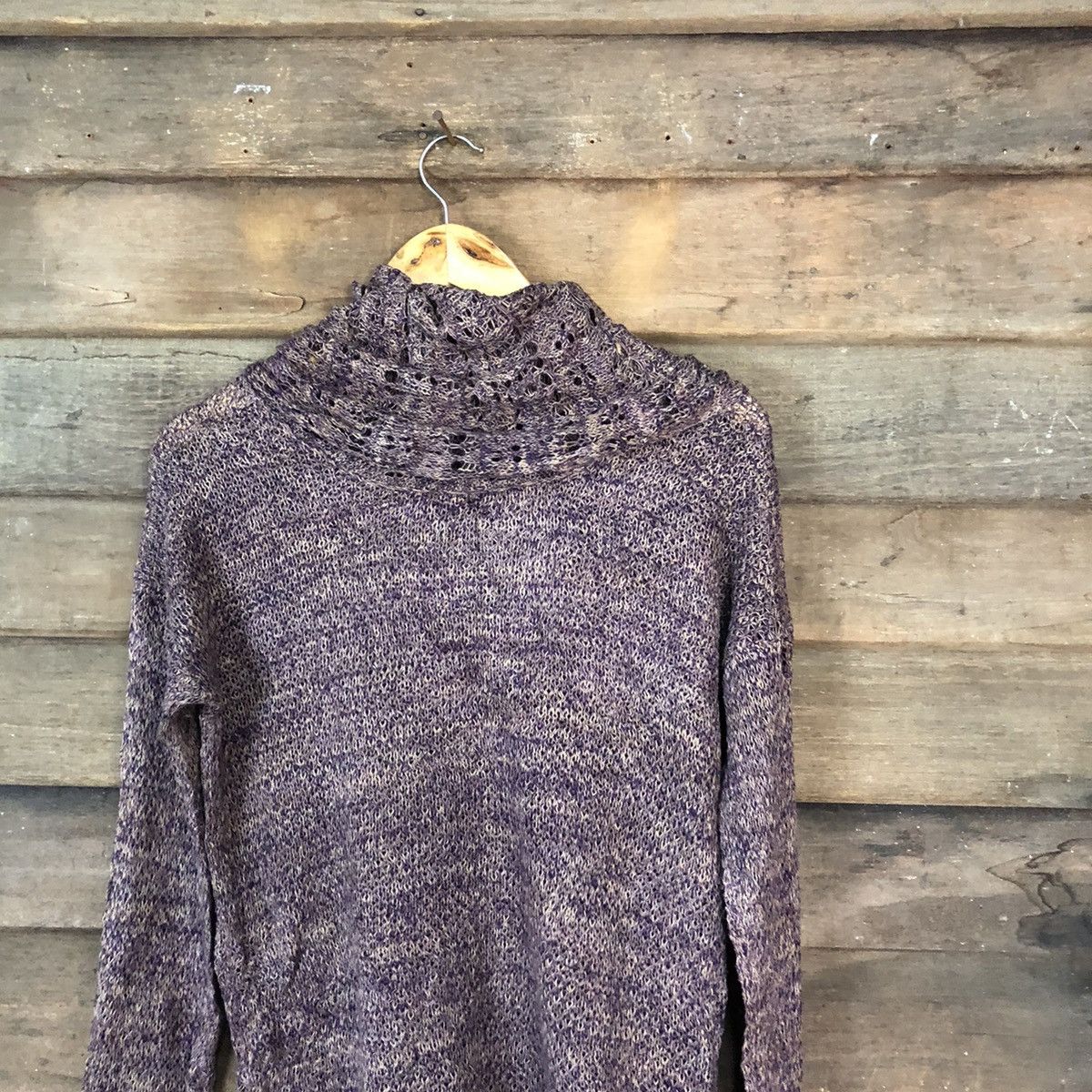 Homespun Knitwear Suzanne Rae Crochet Purple Cardigan Knitwear #7136 Size S / US 4 / IT 40 - 2 Thumbnail