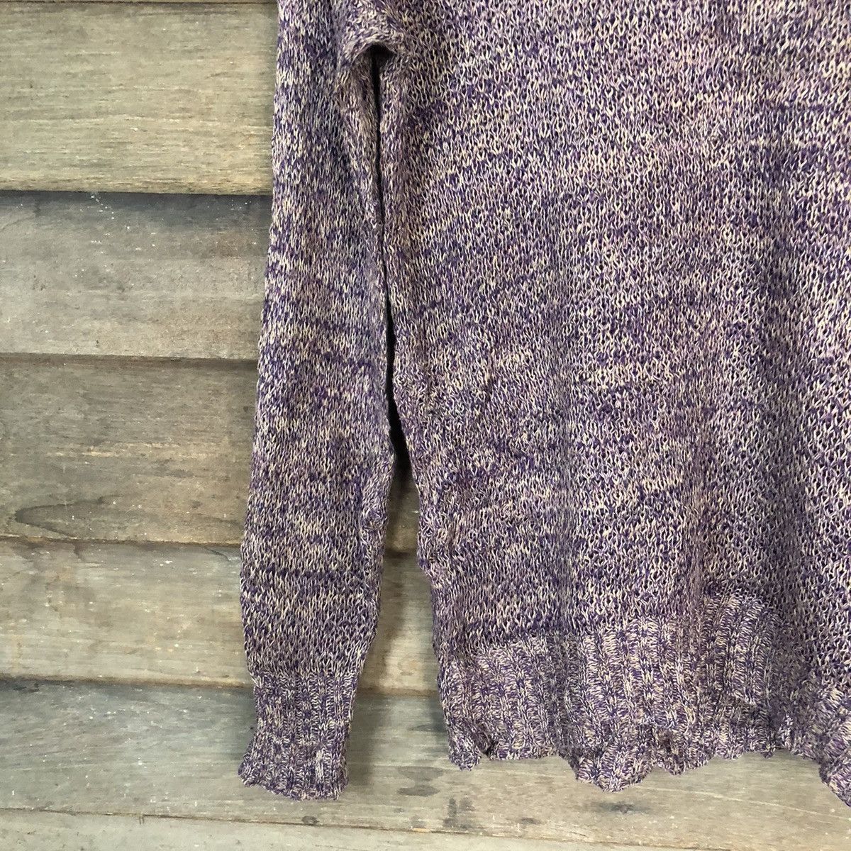 Homespun Knitwear Suzanne Rae Crochet Purple Cardigan Knitwear #7136 Size S / US 4 / IT 40 - 4 Thumbnail