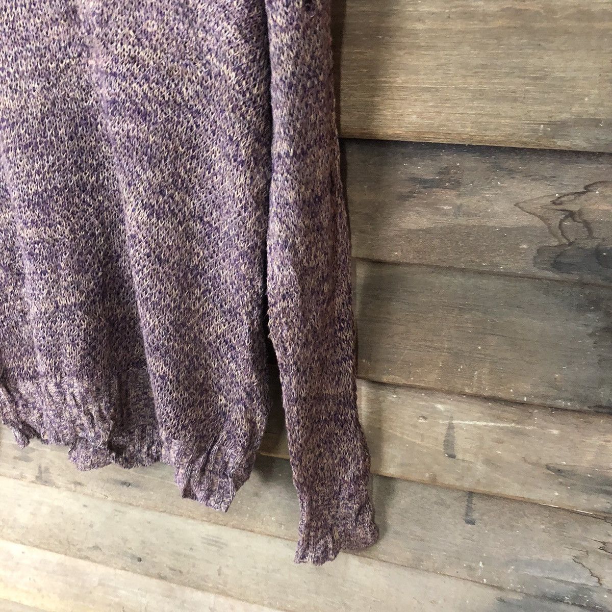 Homespun Knitwear Suzanne Rae Crochet Purple Cardigan Knitwear #7136 Size S / US 4 / IT 40 - 5 Thumbnail