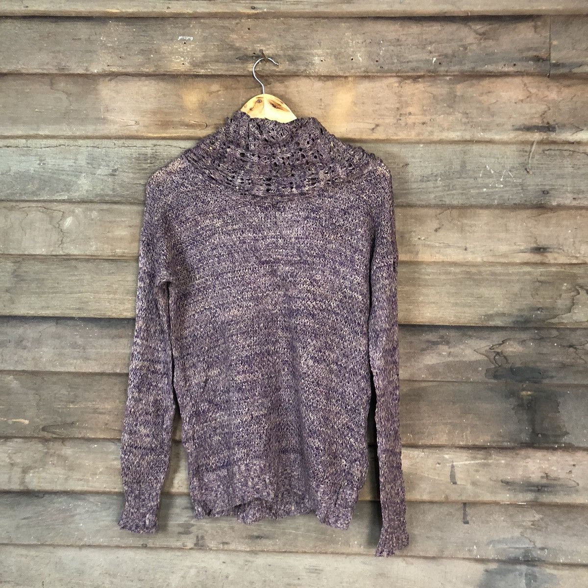Homespun Knitwear Suzanne Rae Crochet Purple Cardigan Knitwear #7136 Size S / US 4 / IT 40 - 1 Thumbnail
