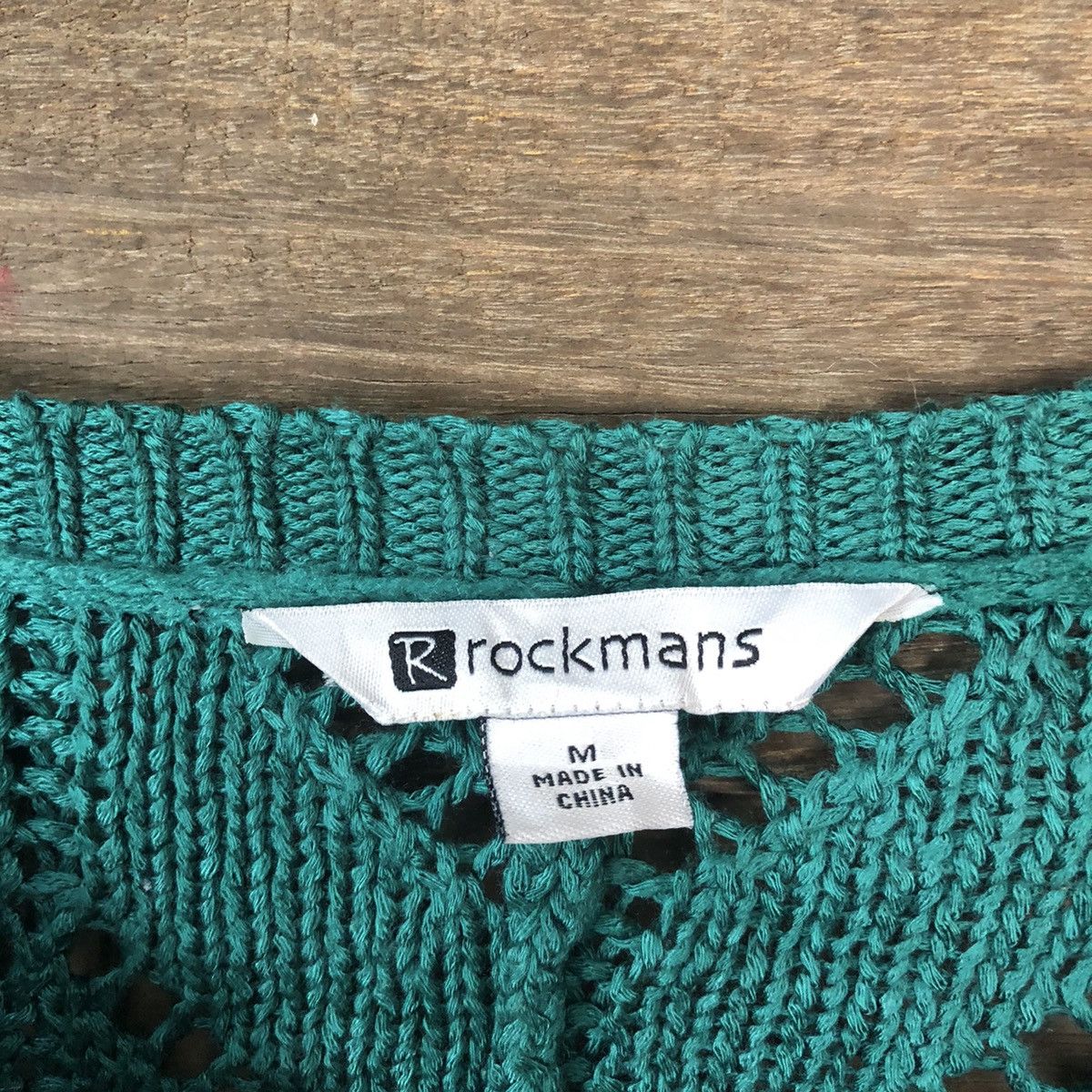 Homespun Knitwear Rock Mans Mesh Net Crochet Green Cardigan Knitwear #7134 Size M / US 6-8 / IT 42-44 - 10 Thumbnail