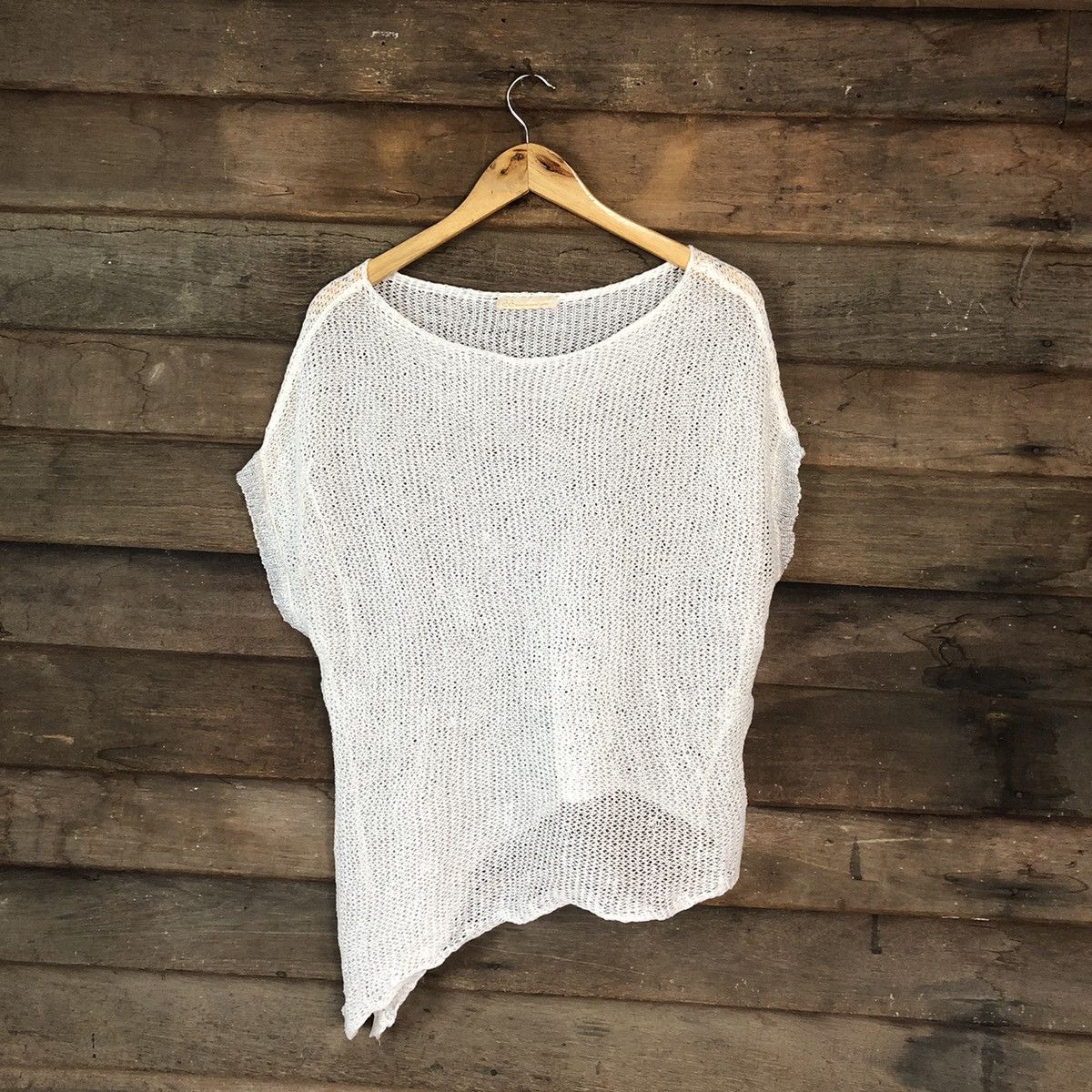 Japanese Brand Japan Mesh Net Crochet White Cardigan Knitwear #7131 Size M / US 6-8 / IT 42-44 - 1 Thumbnail
