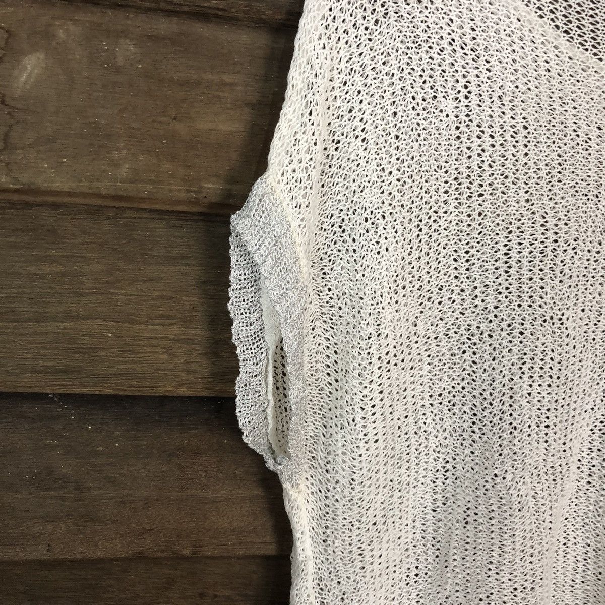 Japanese Brand Japan Mesh Net Crochet White Cardigan Knitwear #7131 Size M / US 6-8 / IT 42-44 - 13 Thumbnail