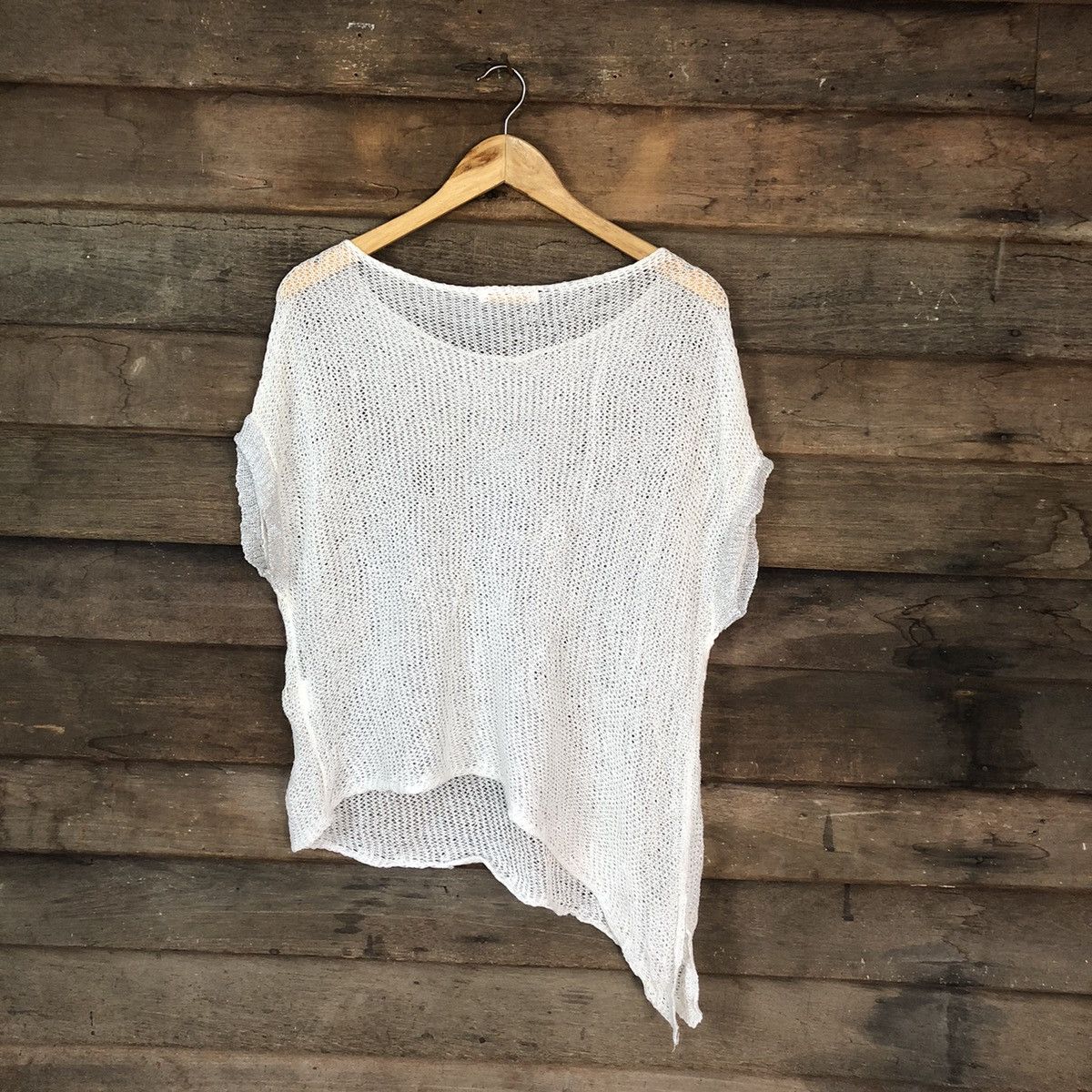 Japanese Brand Japan Mesh Net Crochet White Cardigan Knitwear #7131 Size M / US 6-8 / IT 42-44 - 12 Thumbnail