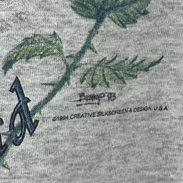 Vintage Vintage 90s Born Bad T-Shirt Nice Tiger And Roses Size US L / EU 52-54 / 3 - 3 Thumbnail