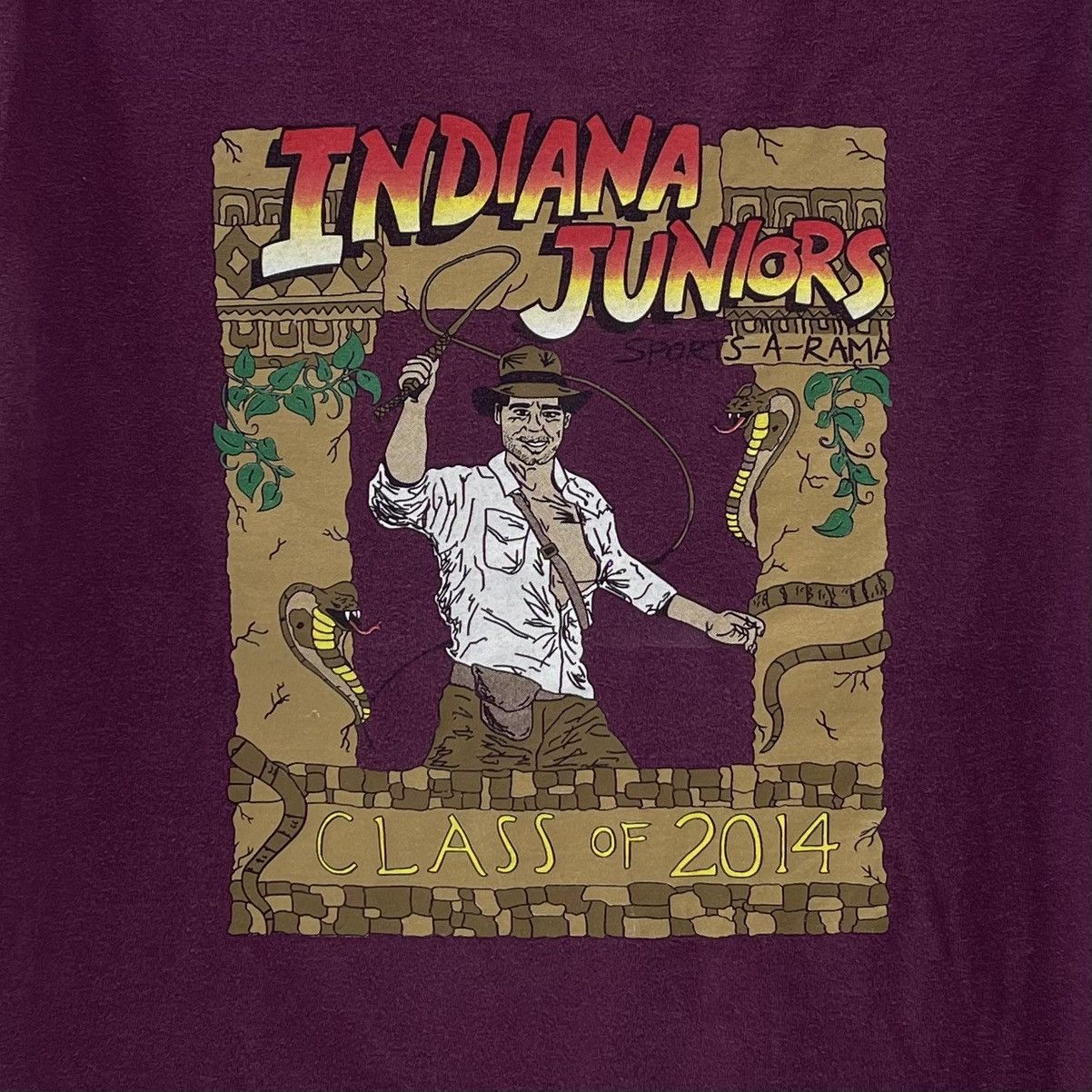 Vintage Vintage Indiana Jones Tshirt Indiana Juniors Movie Shirt Size US M / EU 48-50 / 2 - 2 Thumbnail