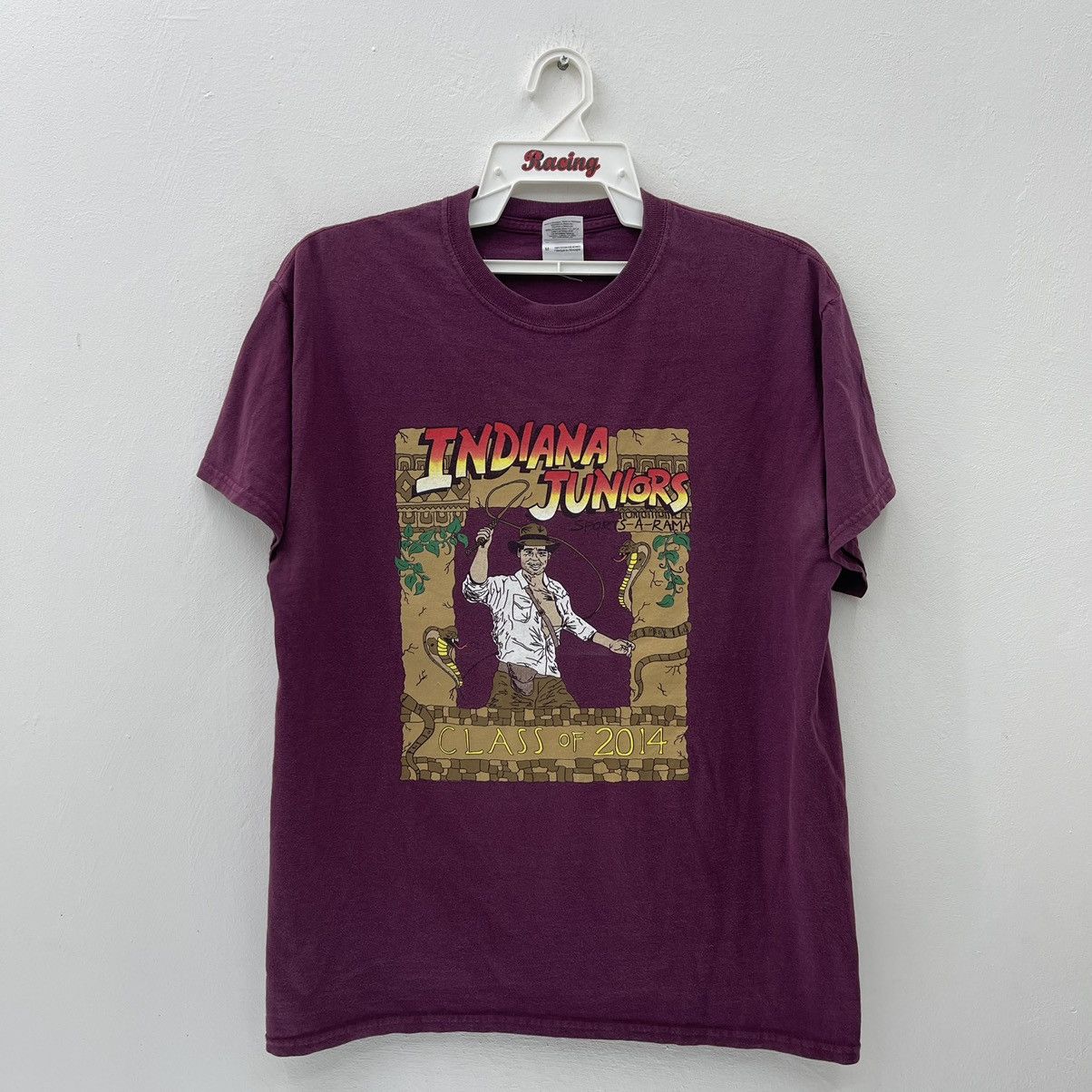 Vintage Vintage Indiana Jones Tshirt Indiana Juniors Movie Shirt Size US M / EU 48-50 / 2 - 1 Thumbnail