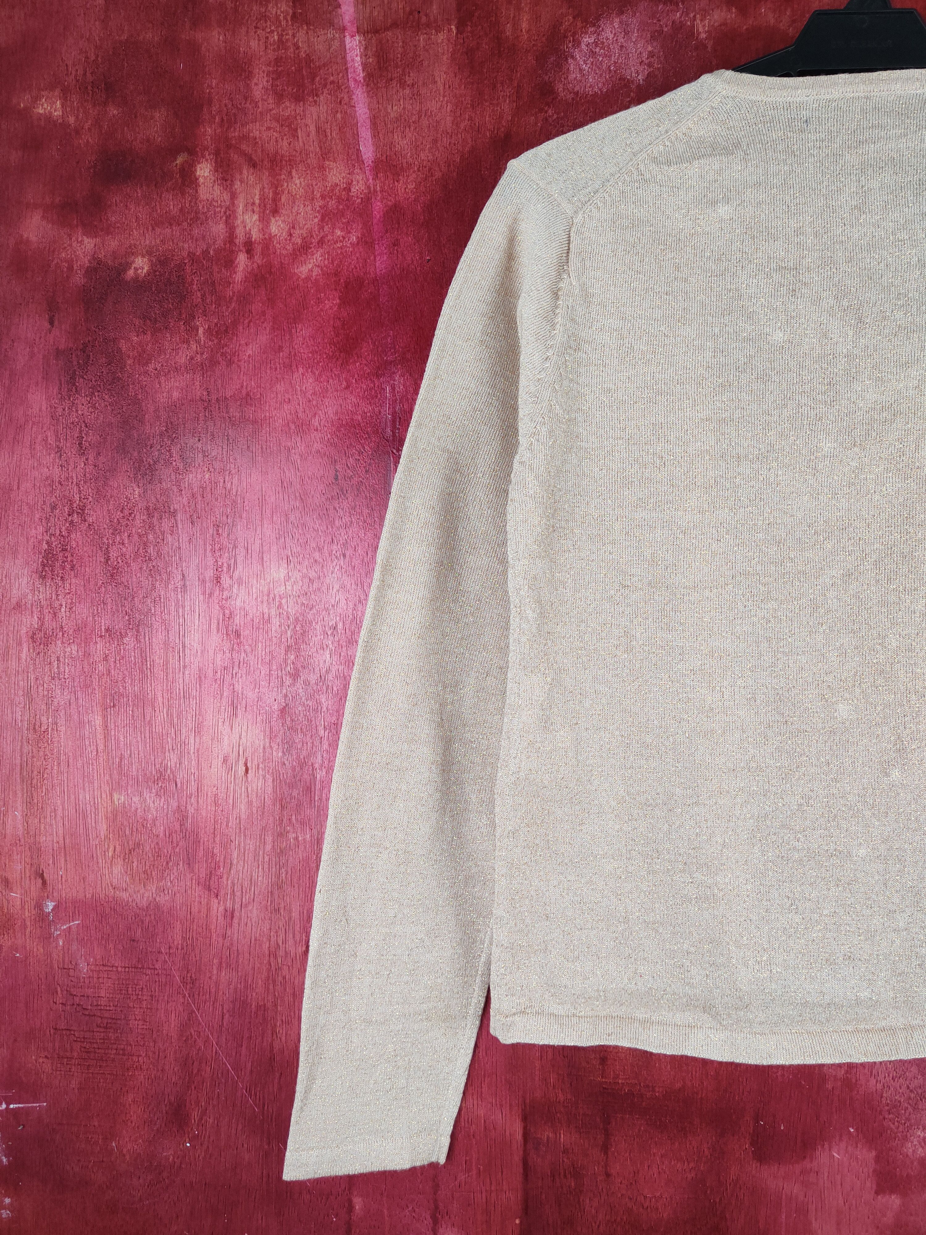 Japanese Brand Espritmur Brown/Gold Shining Cardigan knitwear vintage #S857 Size S / US 4 / IT 40 - 9 Thumbnail