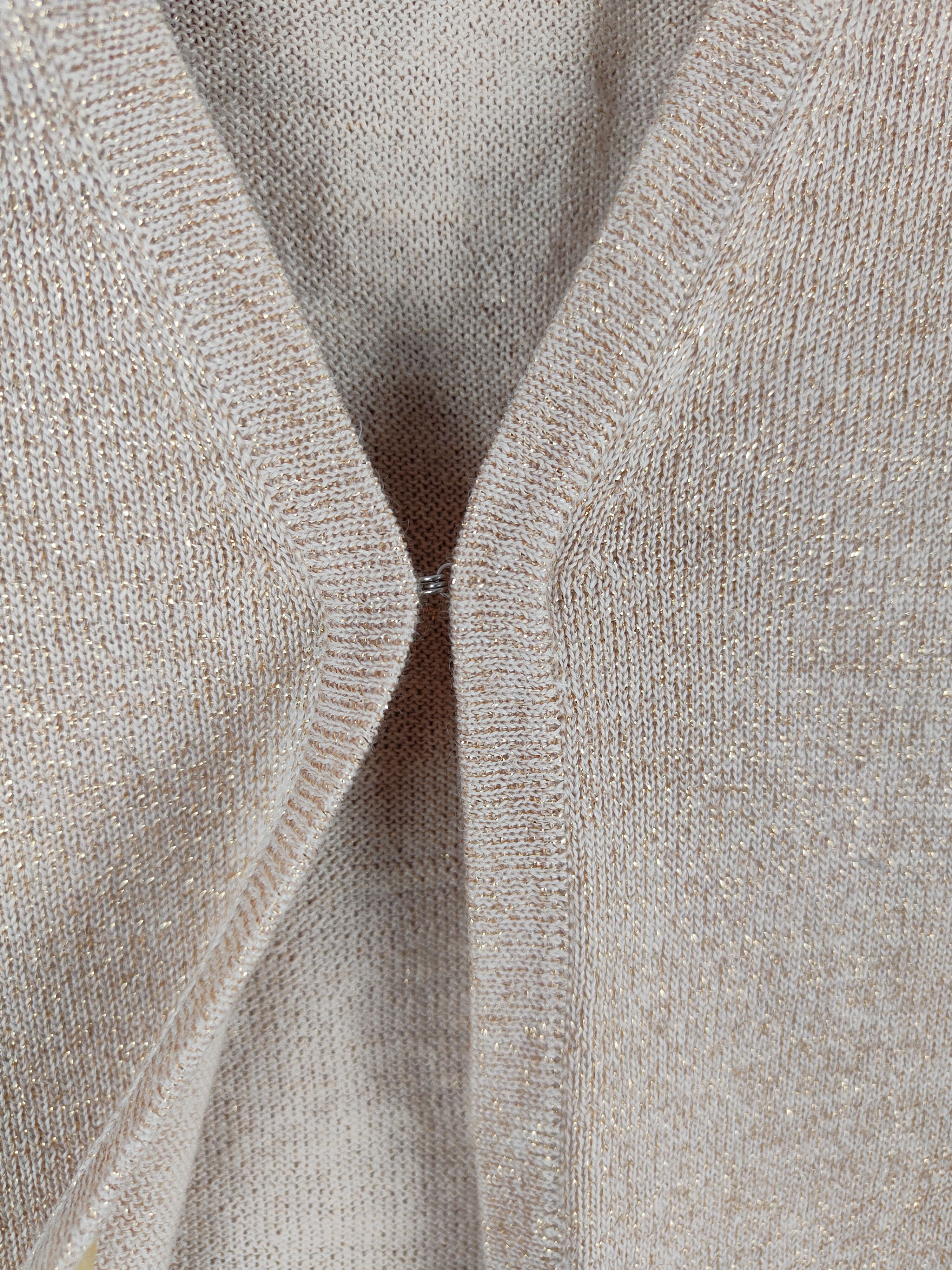 Japanese Brand Espritmur Brown/Gold Shining Cardigan knitwear vintage #S857 Size S / US 4 / IT 40 - 3 Thumbnail