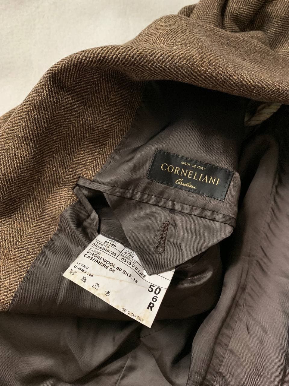 Corneliani Corneliani Brown Wool Silk Cashmere Blazer Size 40R - 6 Thumbnail