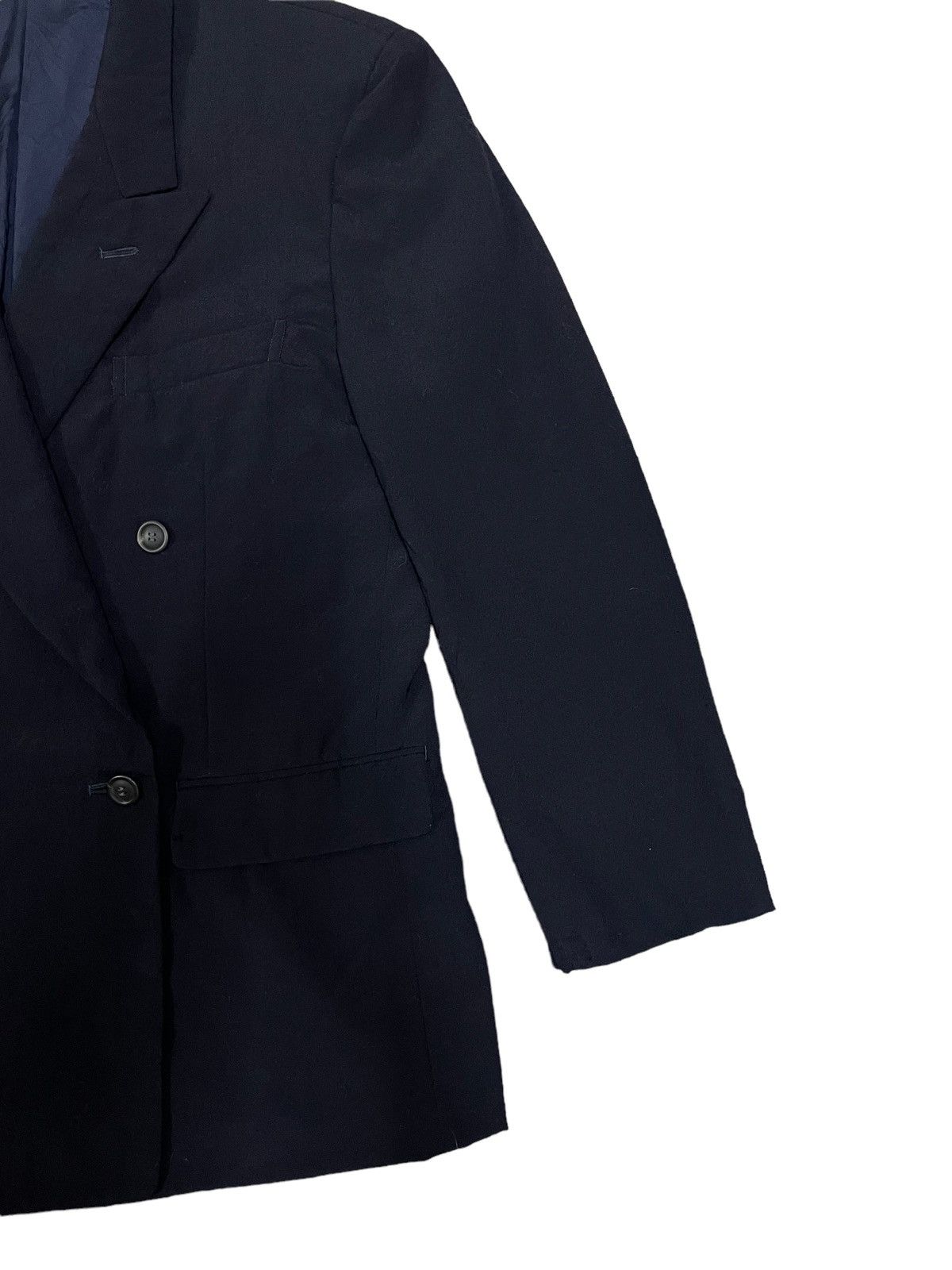 Issey Miyake Issey Miyake Double-Breasted Wool and Silk-Blend Suit Jacket Size US S / EU 44-46 / 1 - 4 Thumbnail