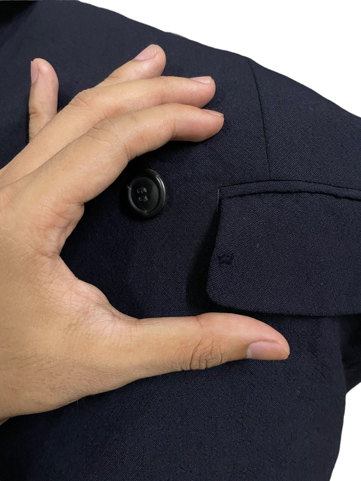 Issey Miyake Issey Miyake Double-Breasted Wool and Silk-Blend Suit Jacket Size US S / EU 44-46 / 1 - 17 Thumbnail