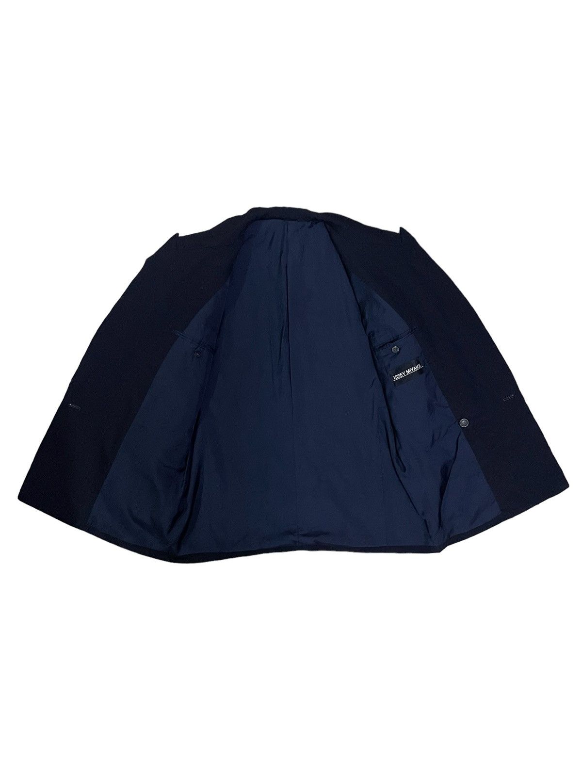 Issey Miyake Issey Miyake Double-Breasted Wool and Silk-Blend Suit Jacket Size US S / EU 44-46 / 1 - 6 Thumbnail