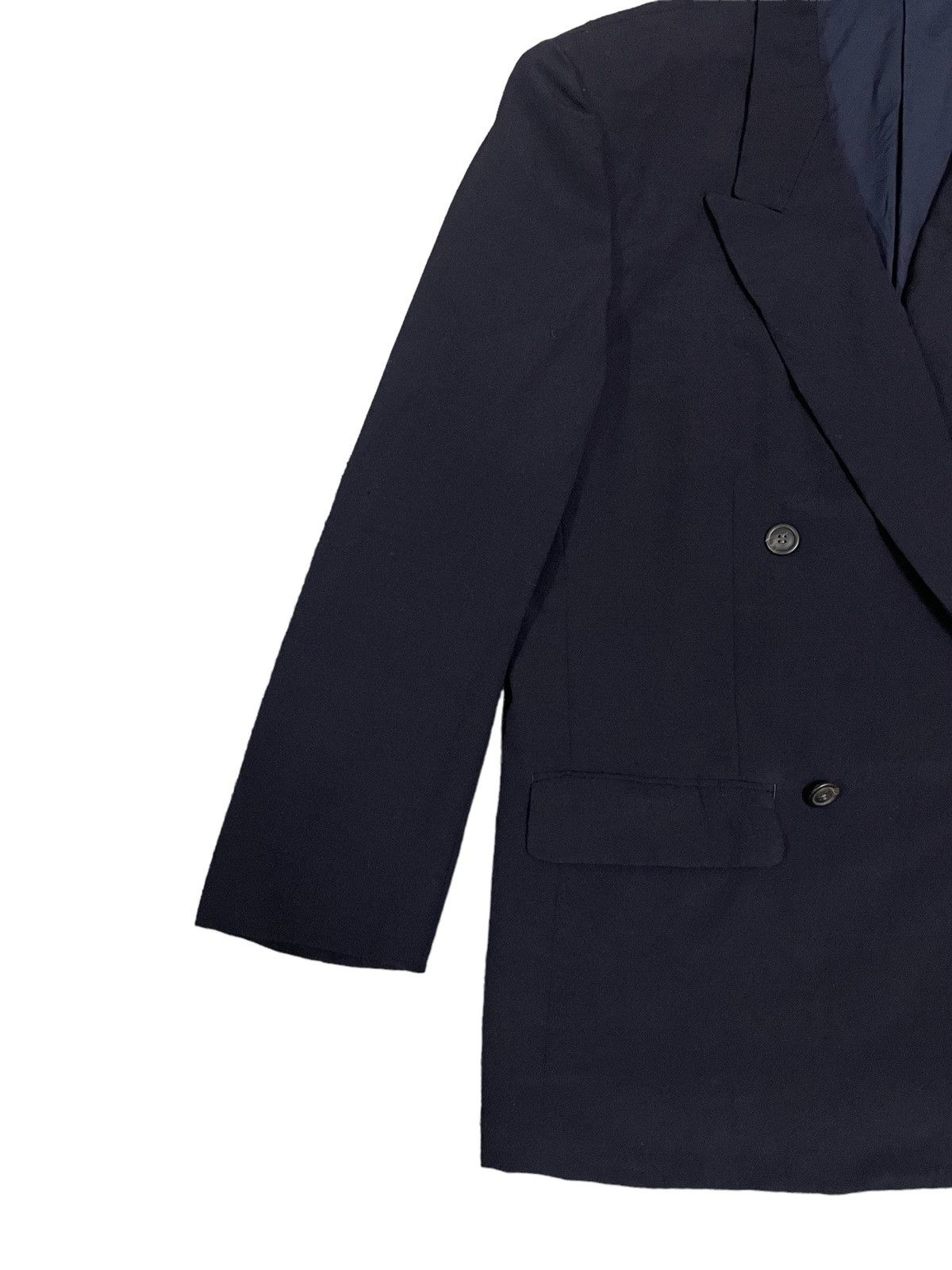 Issey Miyake Issey Miyake Double-Breasted Wool and Silk-Blend Suit Jacket Size US S / EU 44-46 / 1 - 3 Thumbnail