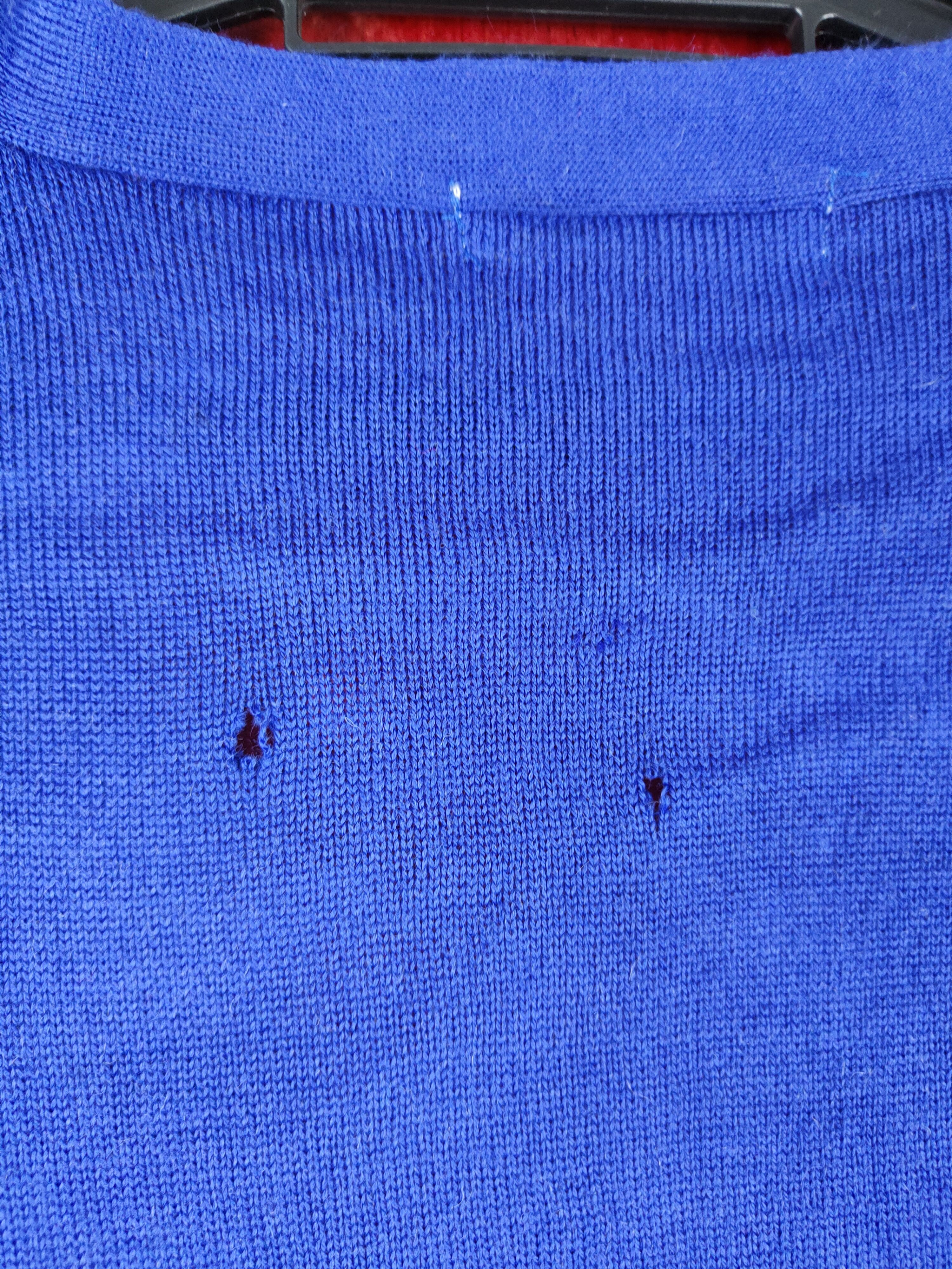 Japanese Brand Lowrys Farm diamond Blue Cardigan knitwear #S886 Size M / US 6-8 / IT 42-44 - 9 Thumbnail