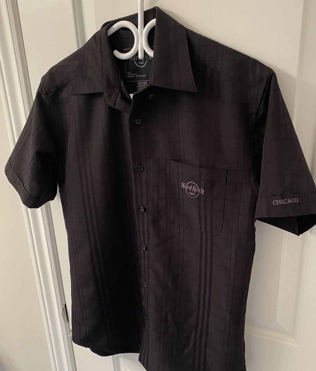 Hard Rock Cafe × Vintage Vintage Hard Rock Cafe Chicago Mens Black Button Up Shirt Size US S / EU 44-46 / 1 - 3 Thumbnail