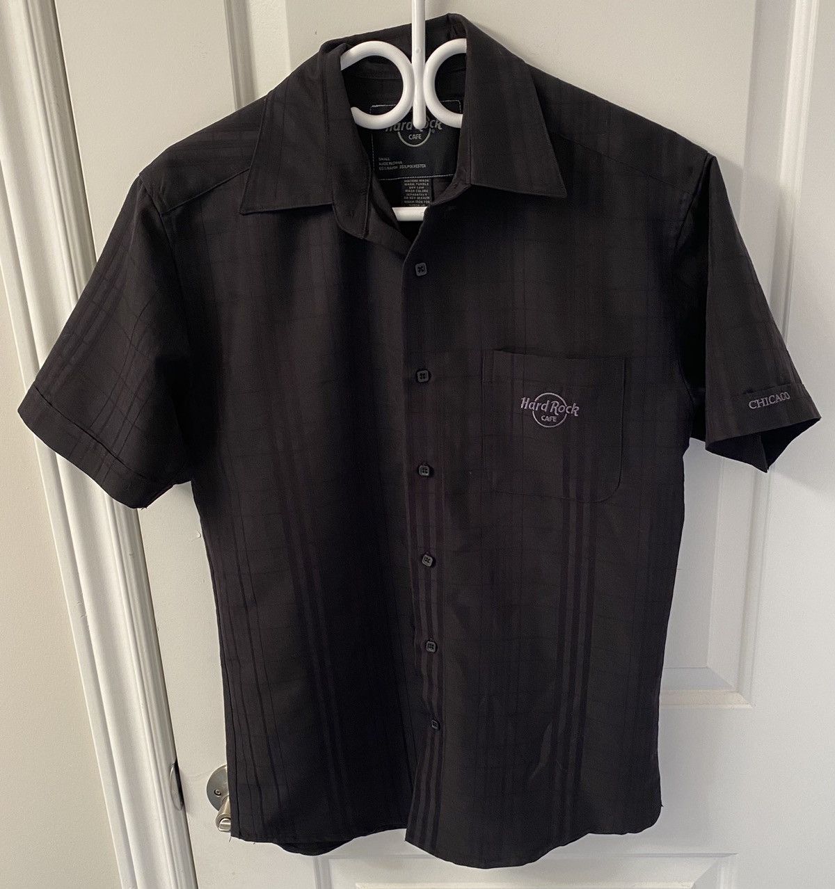 Hard Rock Cafe × Vintage Vintage Hard Rock Cafe Chicago Mens Black Button Up Shirt Size US S / EU 44-46 / 1 - 1 Thumbnail
