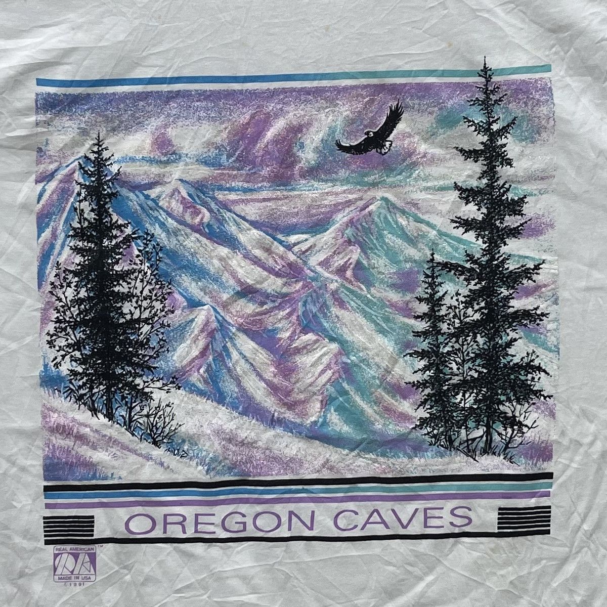 Vintage Oregon Caves Real American Made In Usa 1991 T-Shirt Size US XL / EU 56 / 4 - 3 Thumbnail