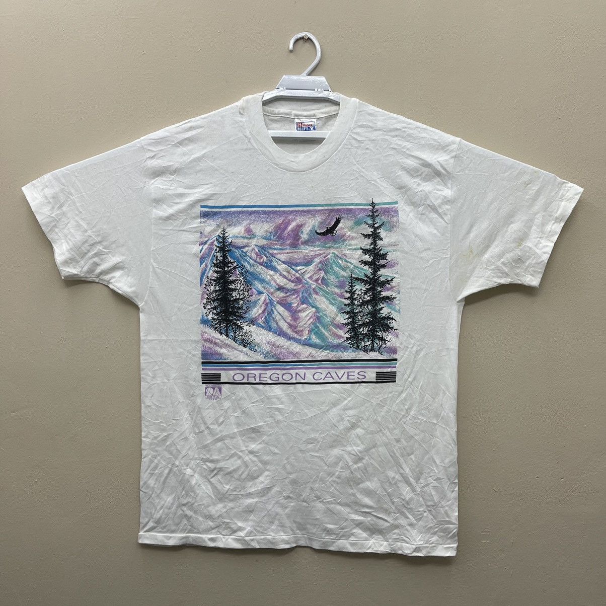 Vintage Oregon Caves Real American Made In Usa 1991 T-Shirt Size US XL / EU 56 / 4 - 1 Thumbnail