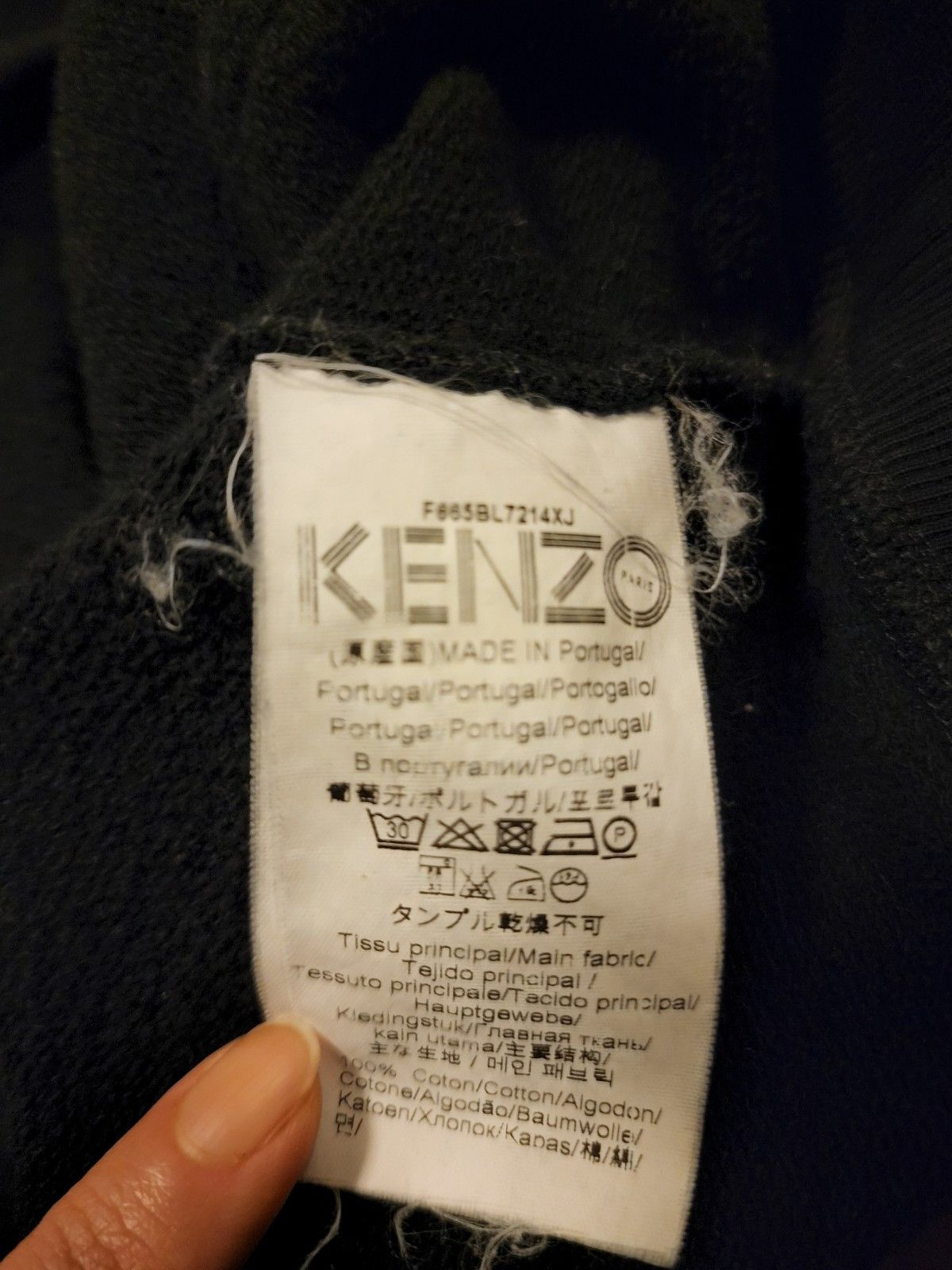 Kenzo Kenzo Paris rear embroidery black hoodie M Size US M / EU 48-50 / 2 - 5 Thumbnail