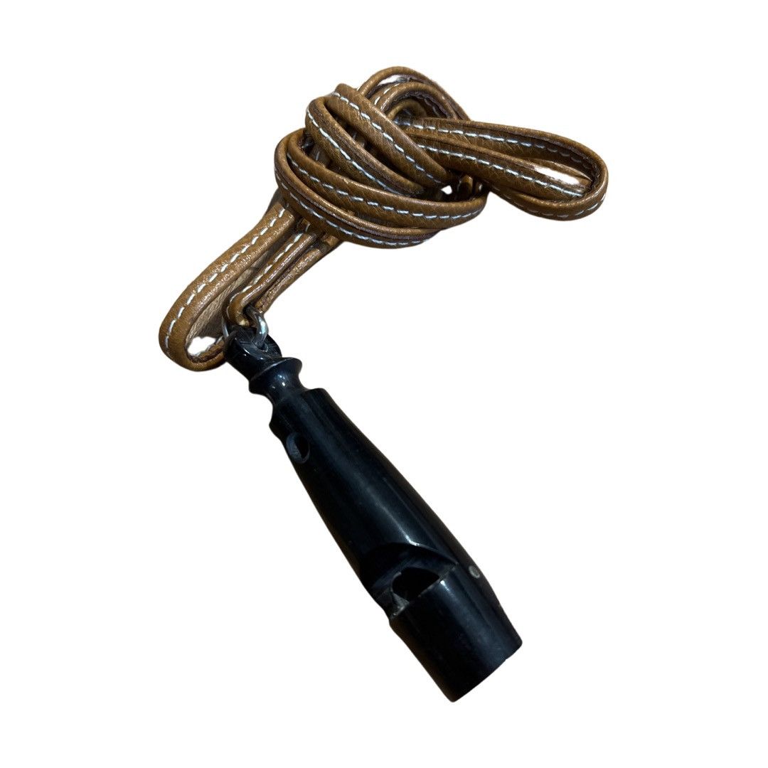 image of Hermes Vintage Dog Whistle Necklace in Black, Men's