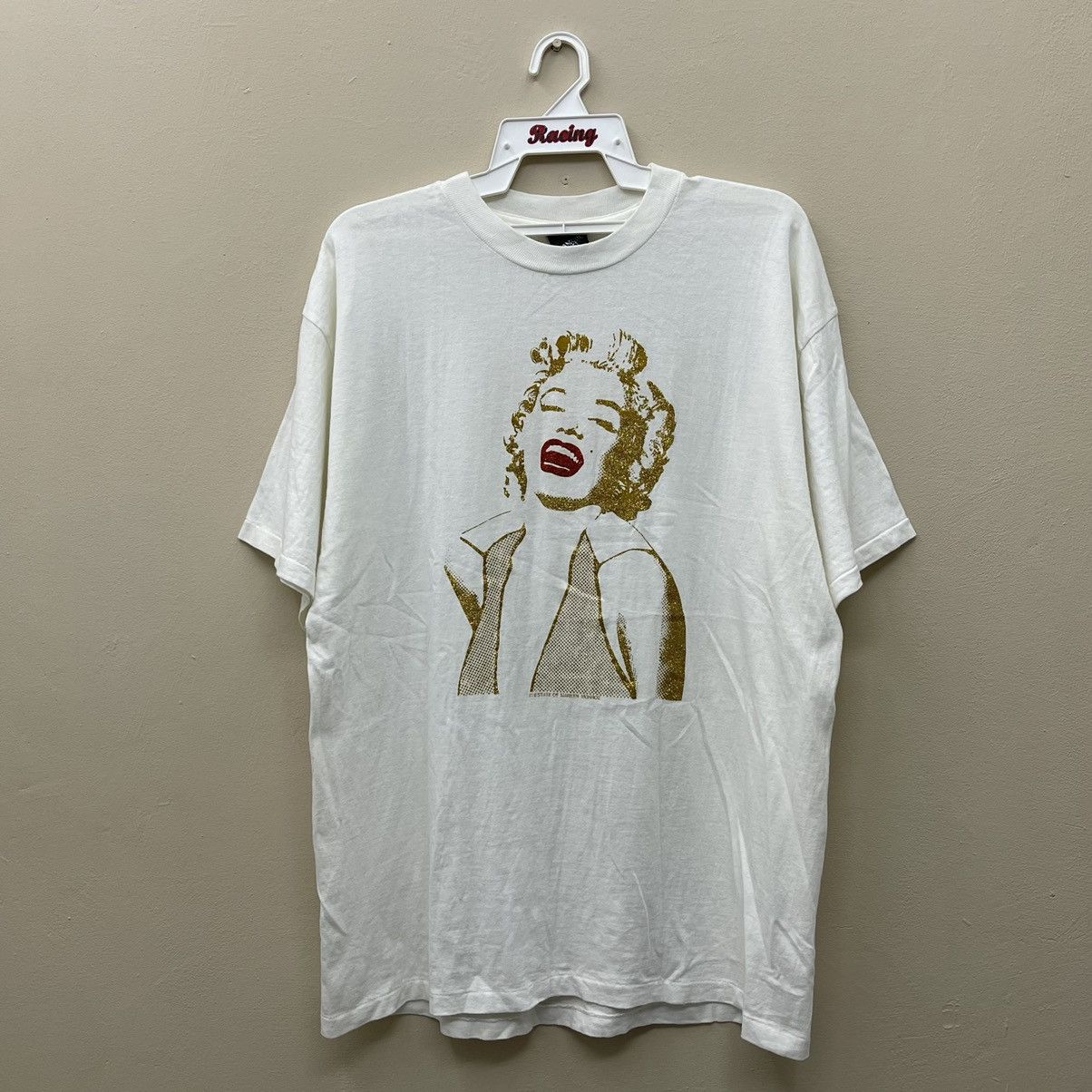 Band Tees × Vintage Diamond Dust MARILYN MONROE Glitter Graphic Vintage 90s Xl Size US XL / EU 56 / 4 - 1 Thumbnail