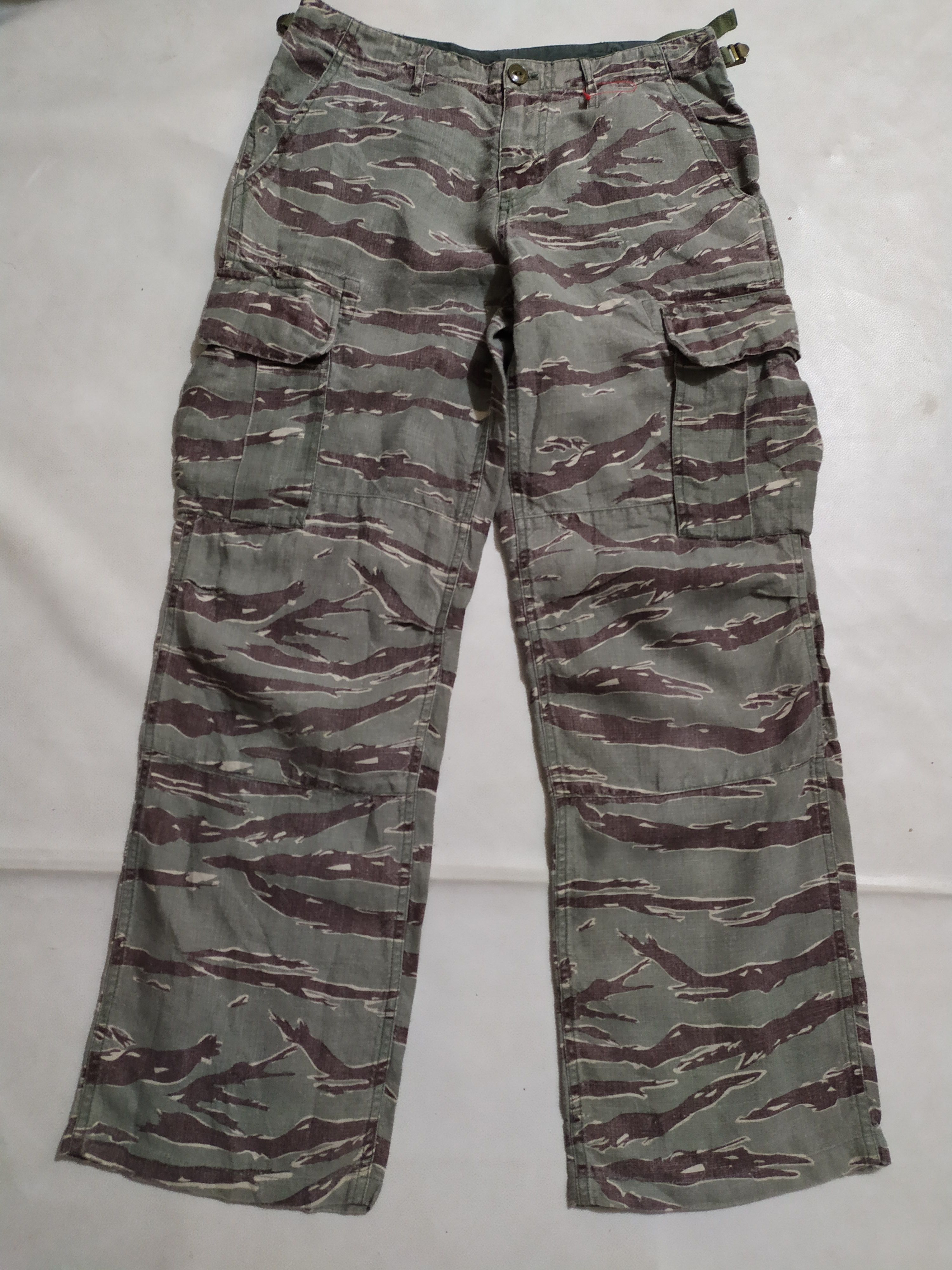 United Arrows 🔥United Arrow Tiger Camo Linen Cargo Pants Pink Label Size US 30 / EU 46 - 4 Thumbnail
