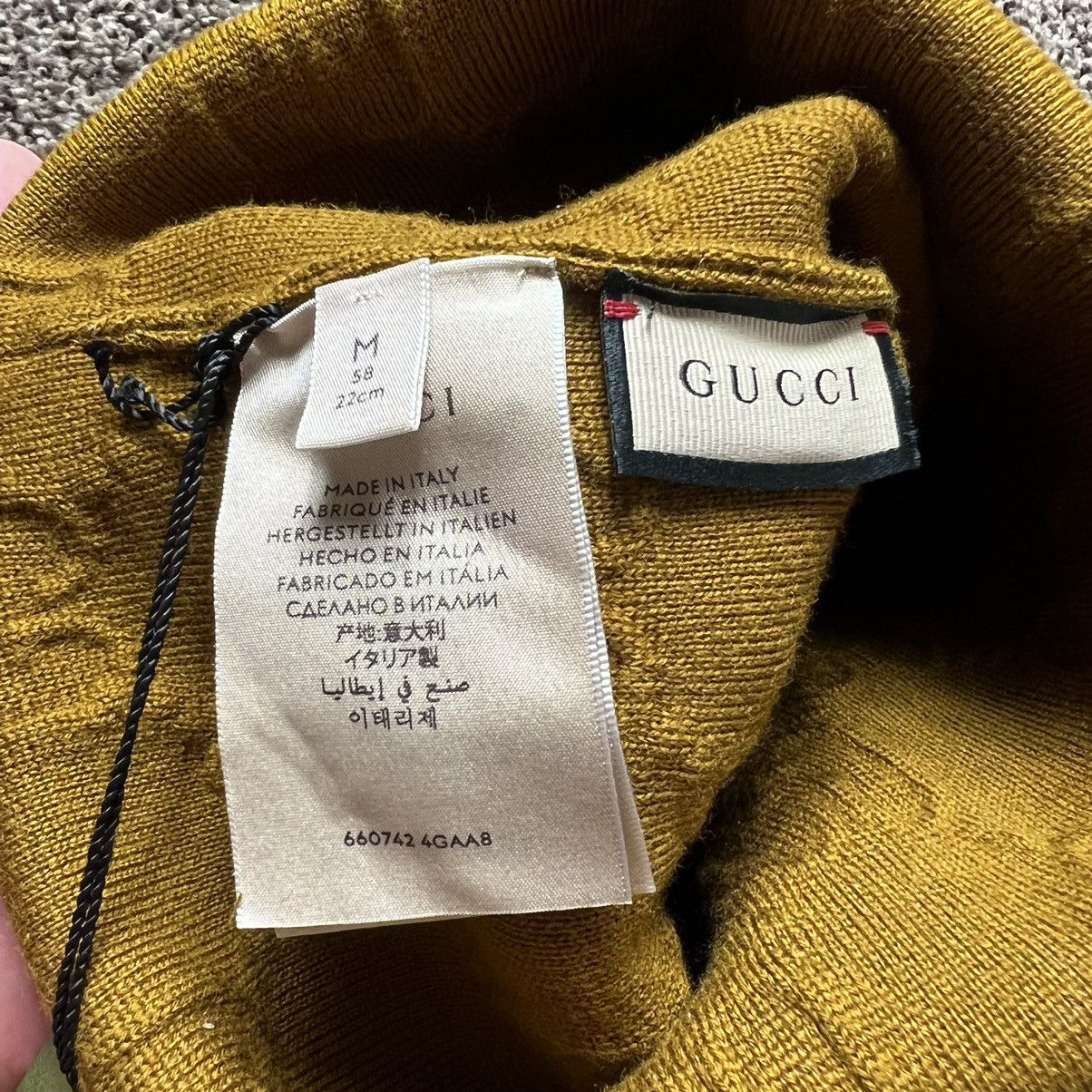 Gucci Gucci Monogram Beanie Camel New Size ONE SIZE - 5 Thumbnail