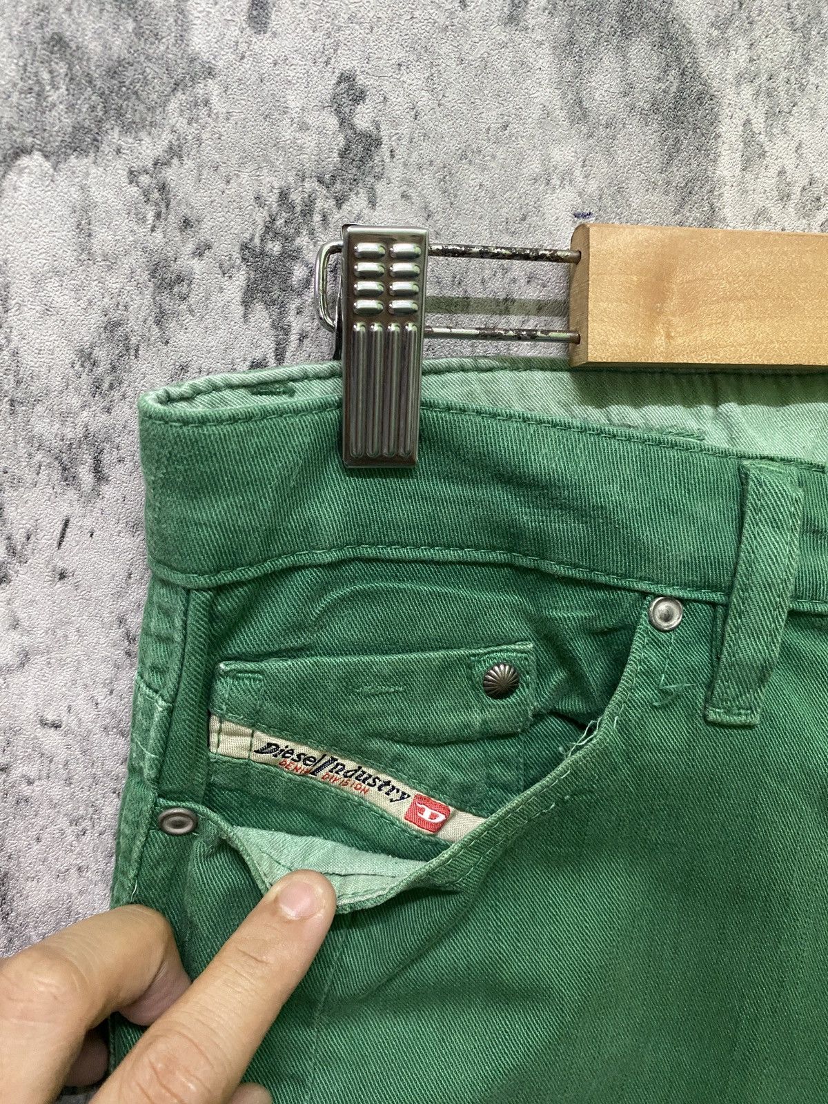Diesel DIESEL INDUSTRY Green Reconstructed Distressed Pant Size US 30 / EU 46 - 12 Thumbnail